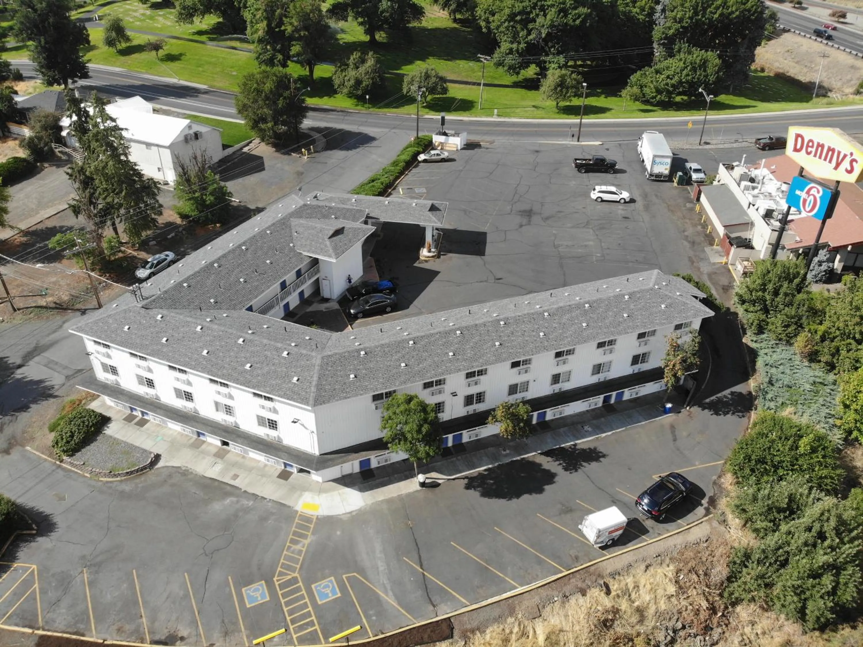 Bird's eye view in Motel 6 Pendleton, OR - West
