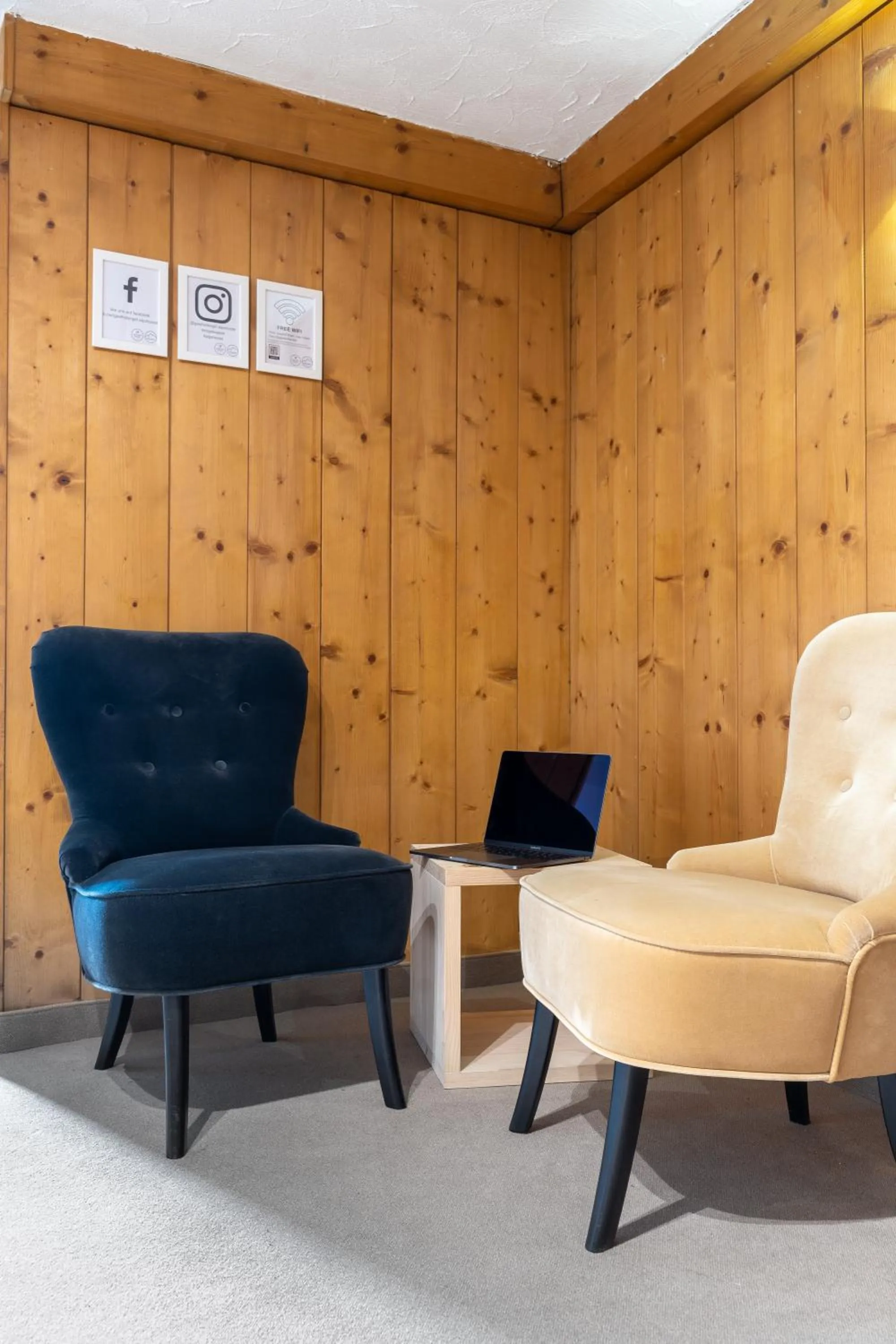 Seating area in Alps Hostel
