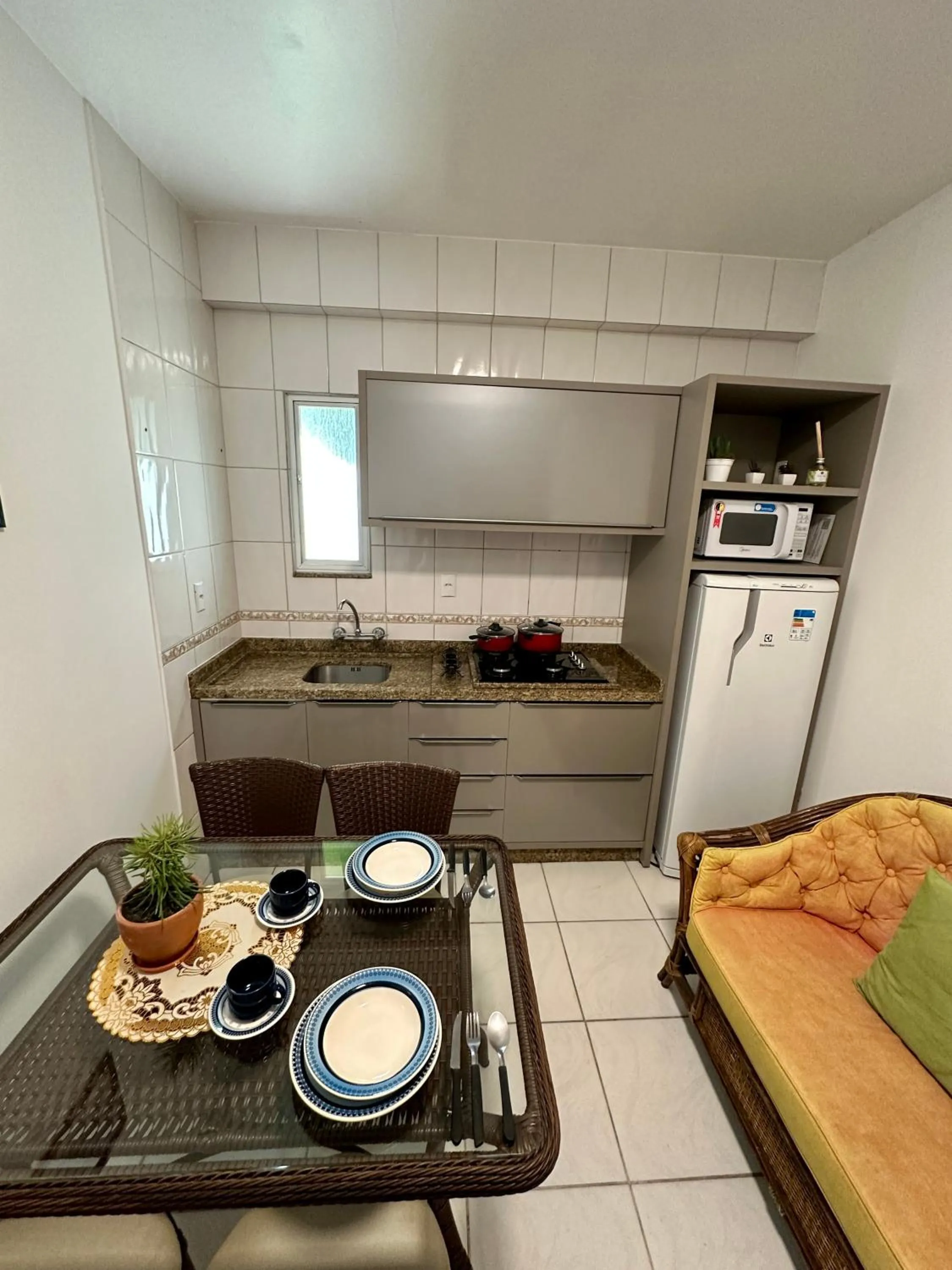 Kitchen or kitchenette in Pousada Brisa do Mar