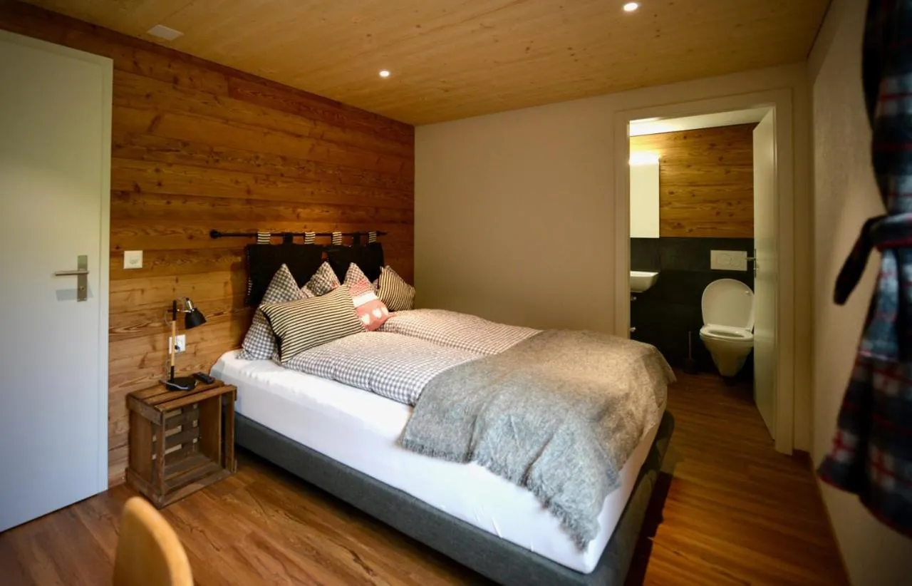 Photo of the whole room, Bed in Berggasthaus Eggberge - Boutique Mountain Hotel - Access via Cablecar