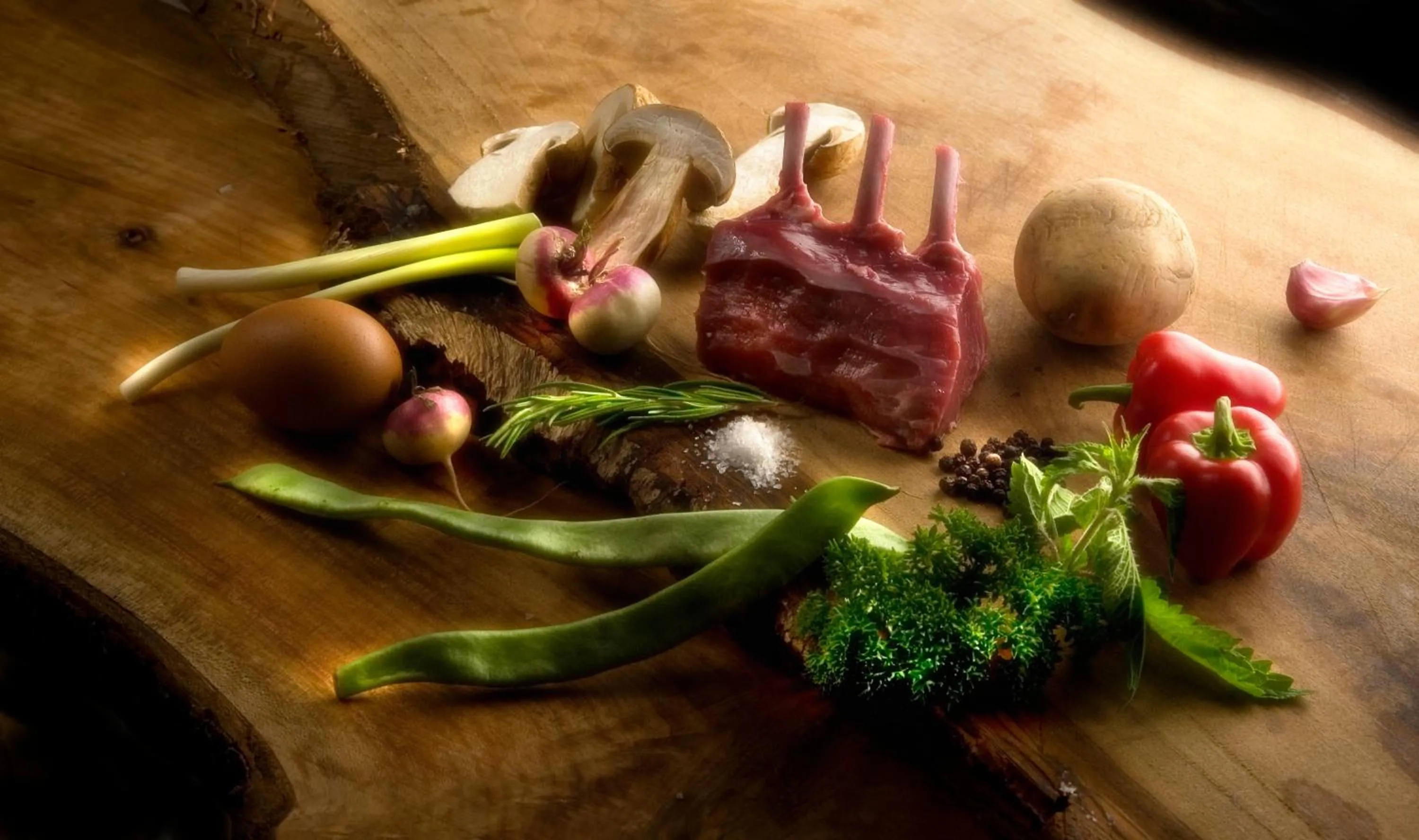 Food close-up in Hotel Restaurant Kirchsteiger