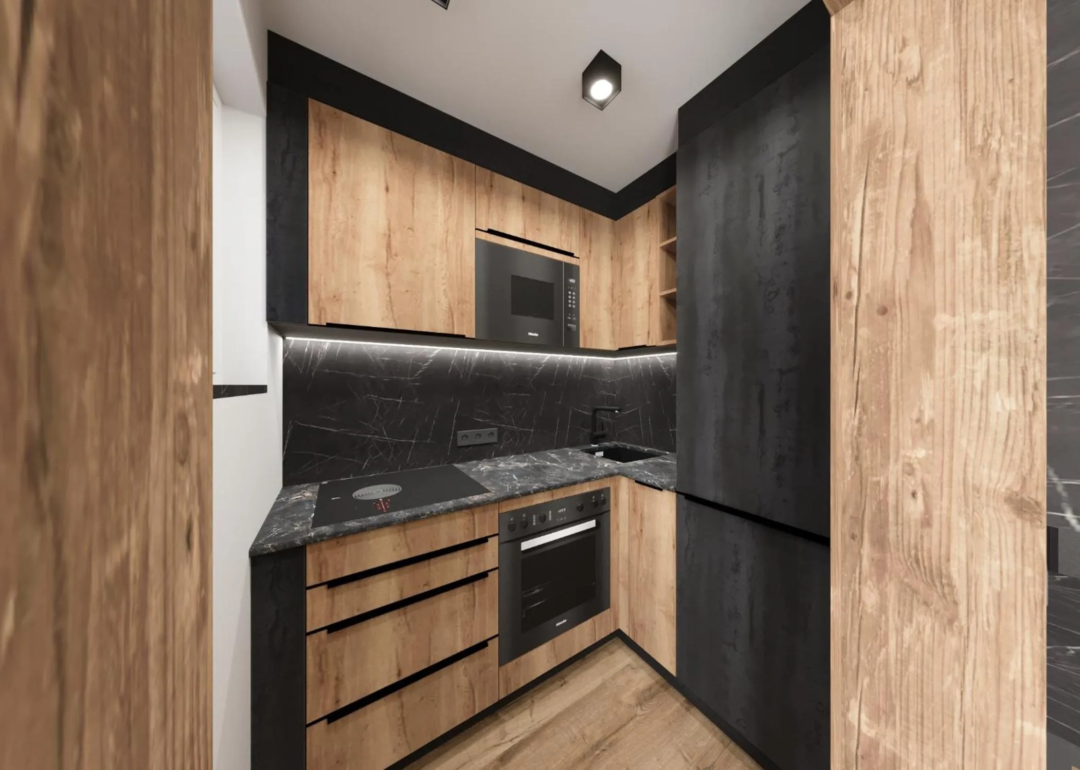 Kitchen or kitchenette in Astellina hotel-apart