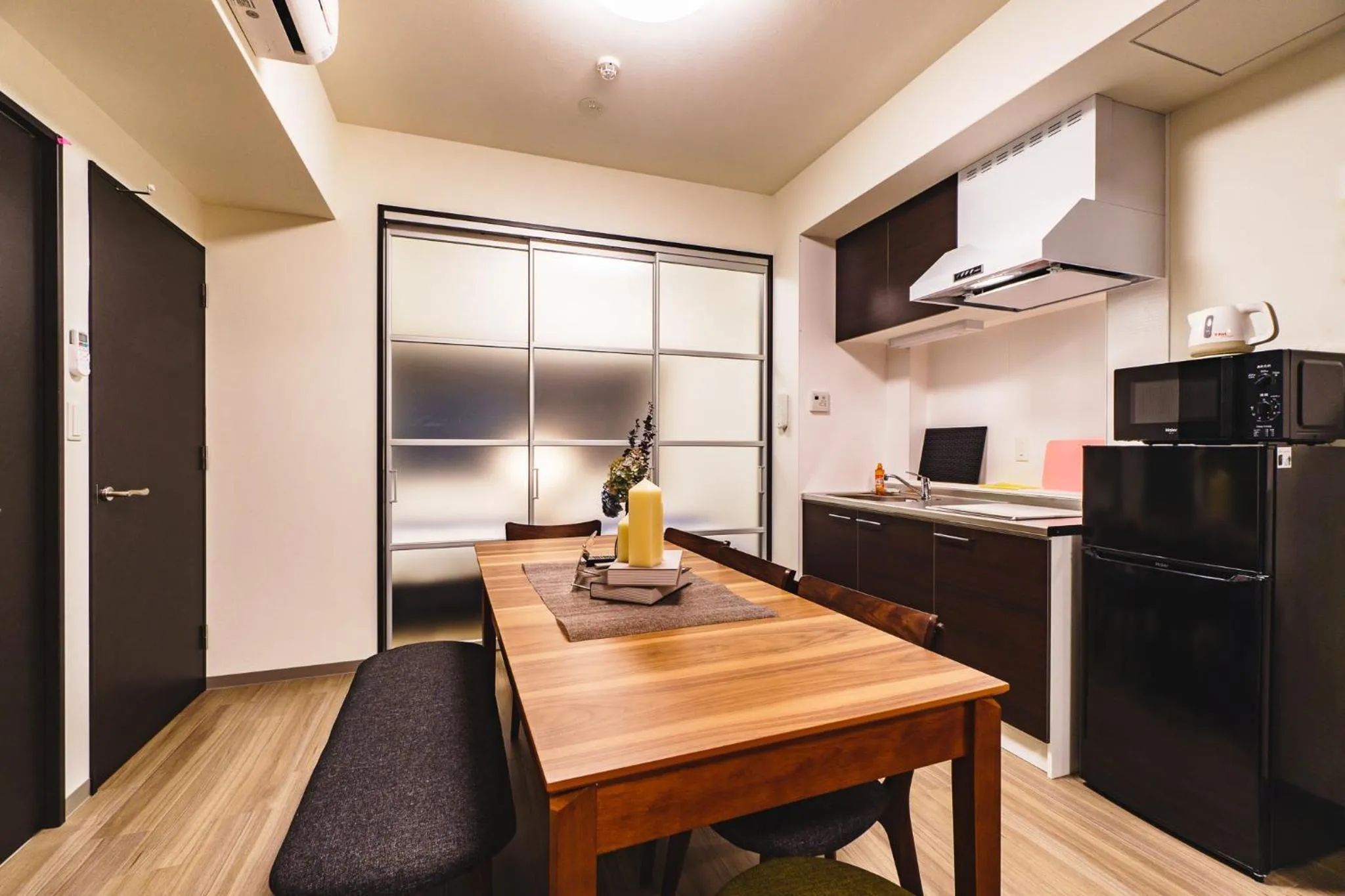 Kitchen or kitchenette in IKIDANE Residential Hotel SHIMANOUCHI