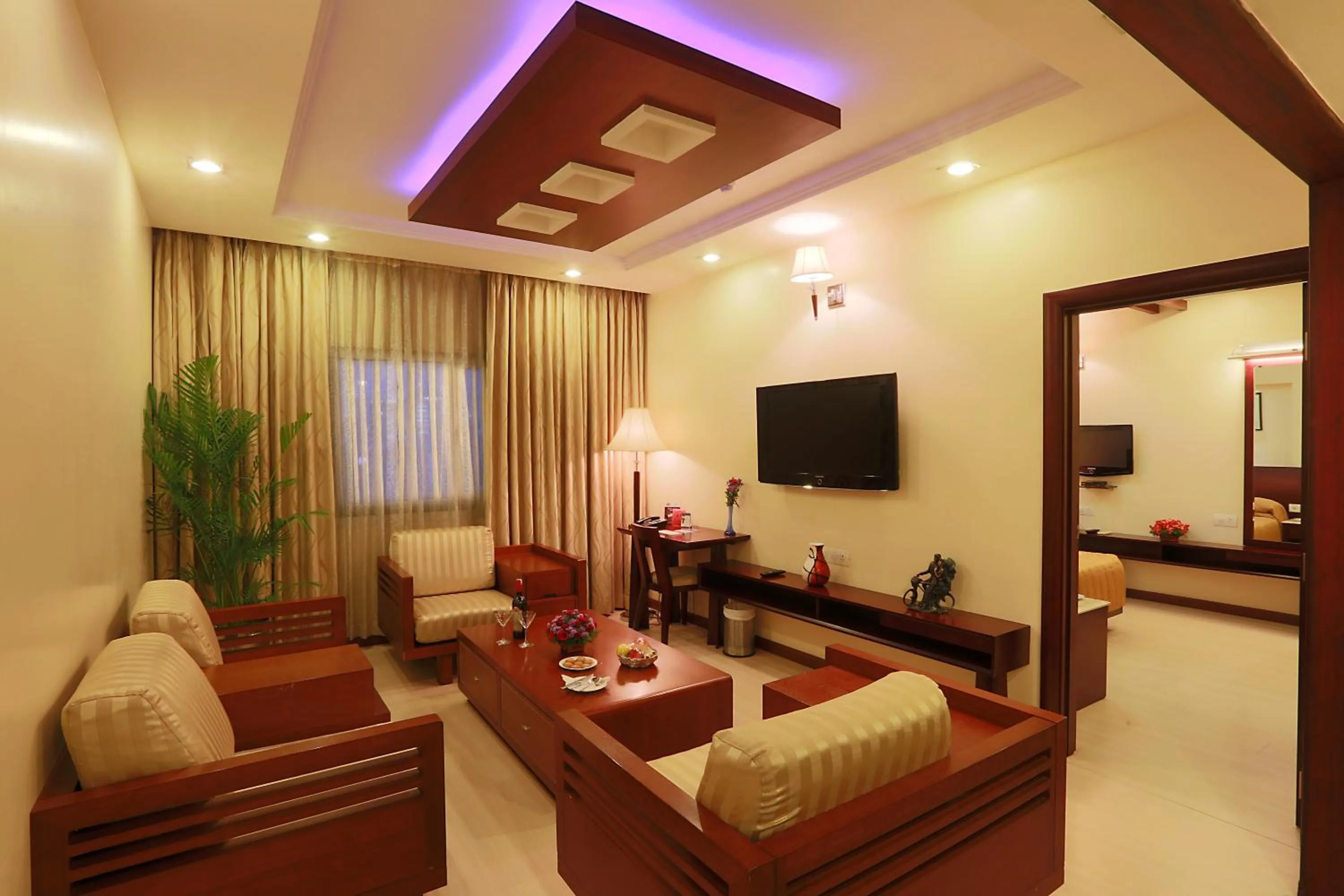 Communal lounge/ TV room in Hotel Abhimaani Vasathi, Rajajinagar