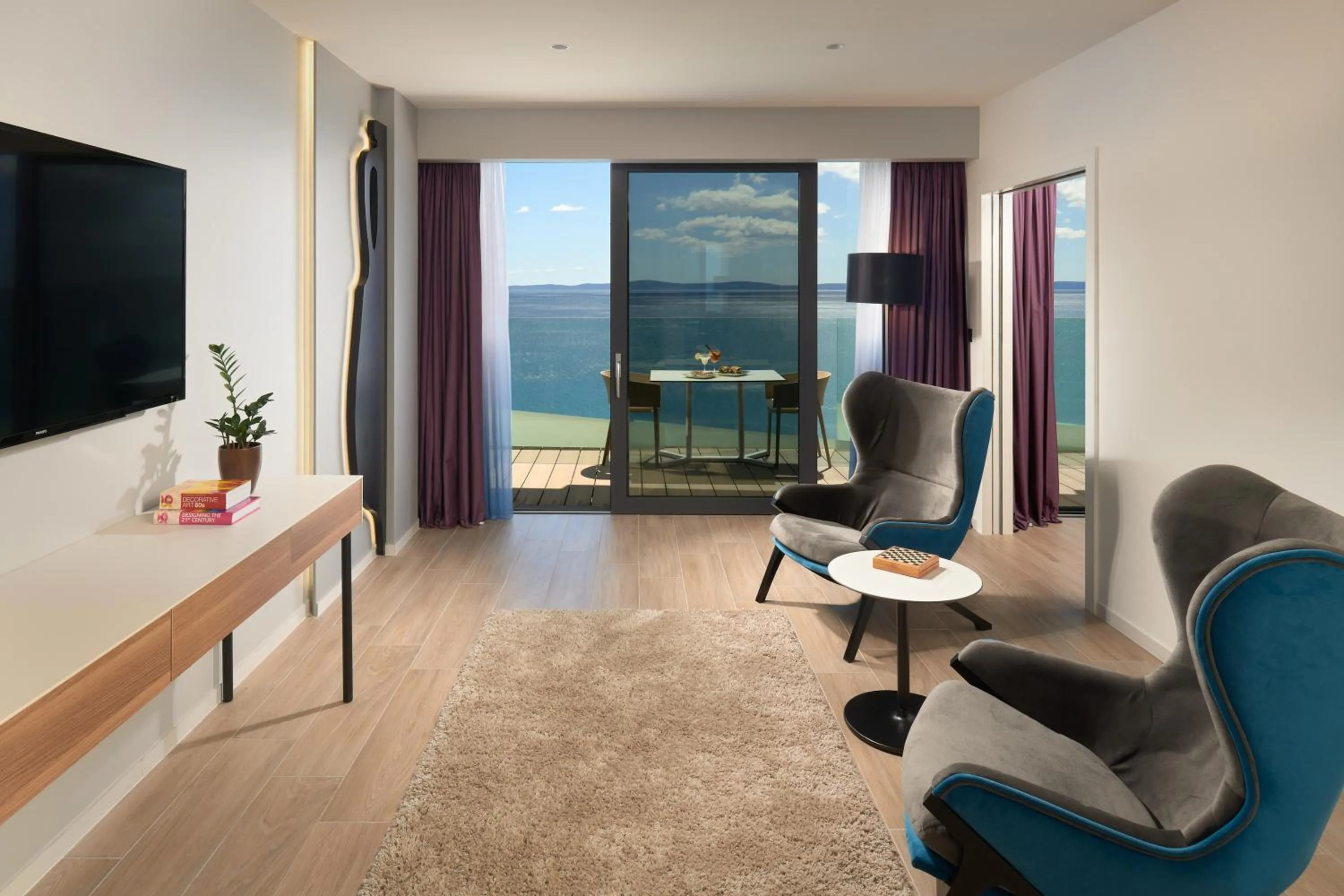 Seating area in Amphora Hotel