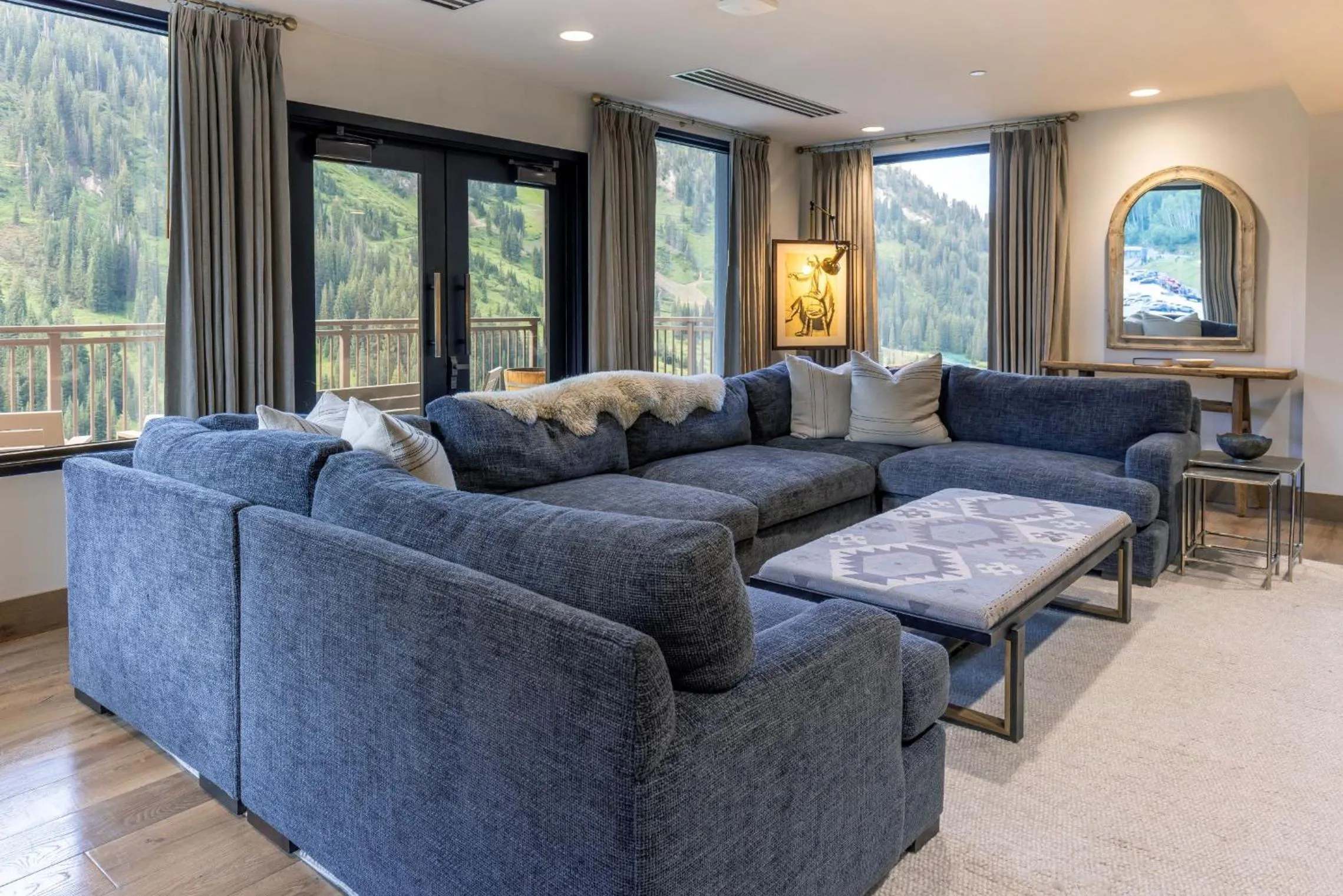 Living room in The Snowpine Lodge