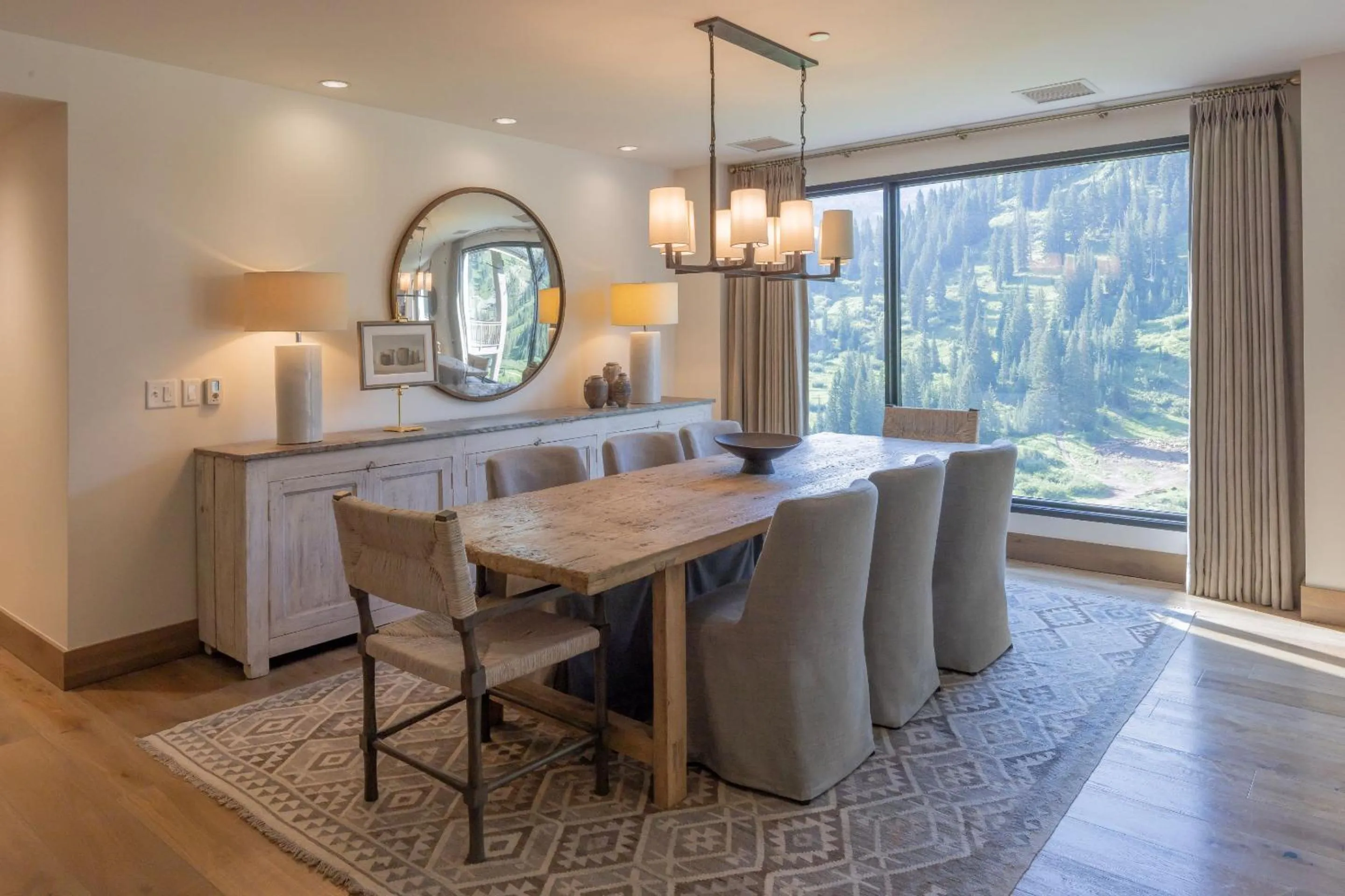 Dining area in The Snowpine Lodge