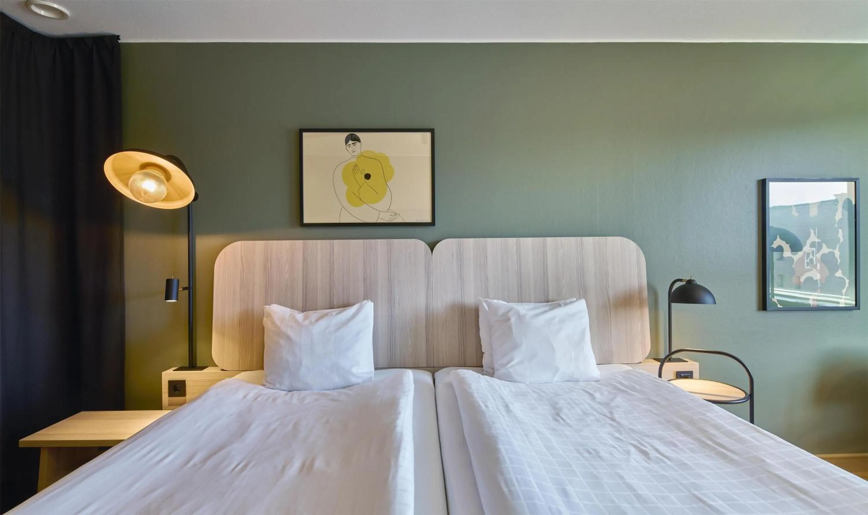 Bedroom, Bed in Scandic Europa