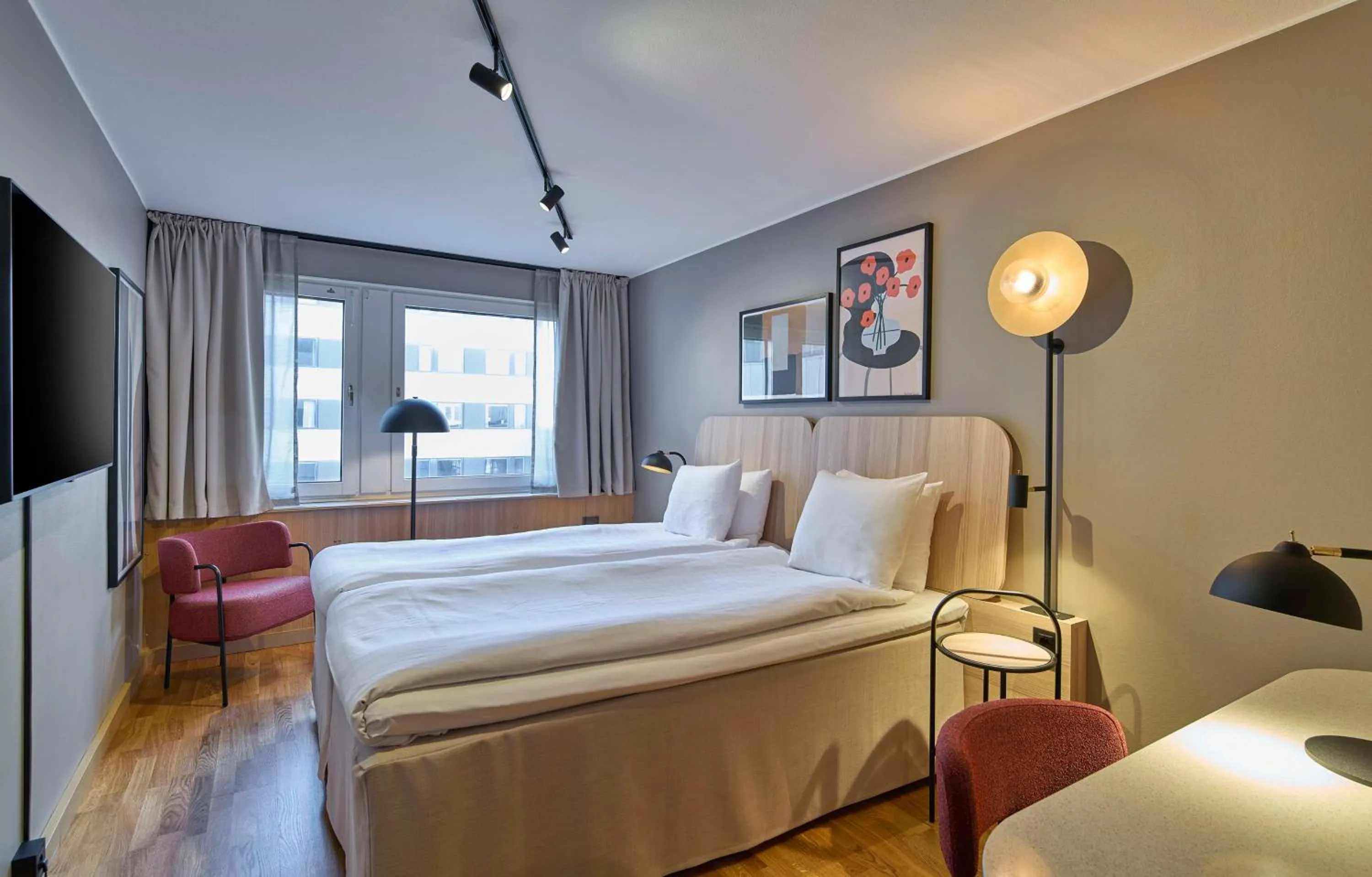 Bedroom, Bed in Scandic Europa