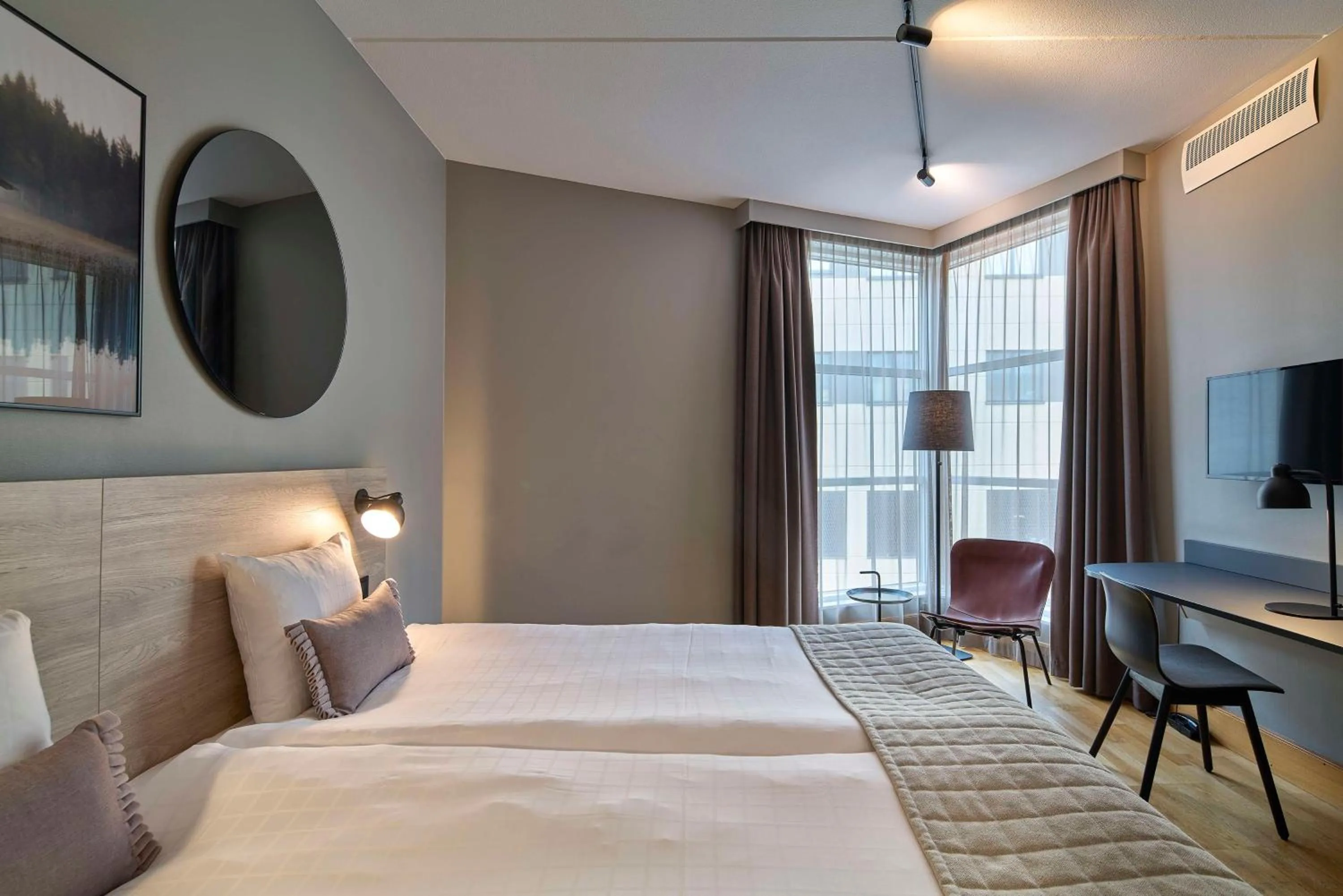 Bedroom, Bed in Scandic Mölndal