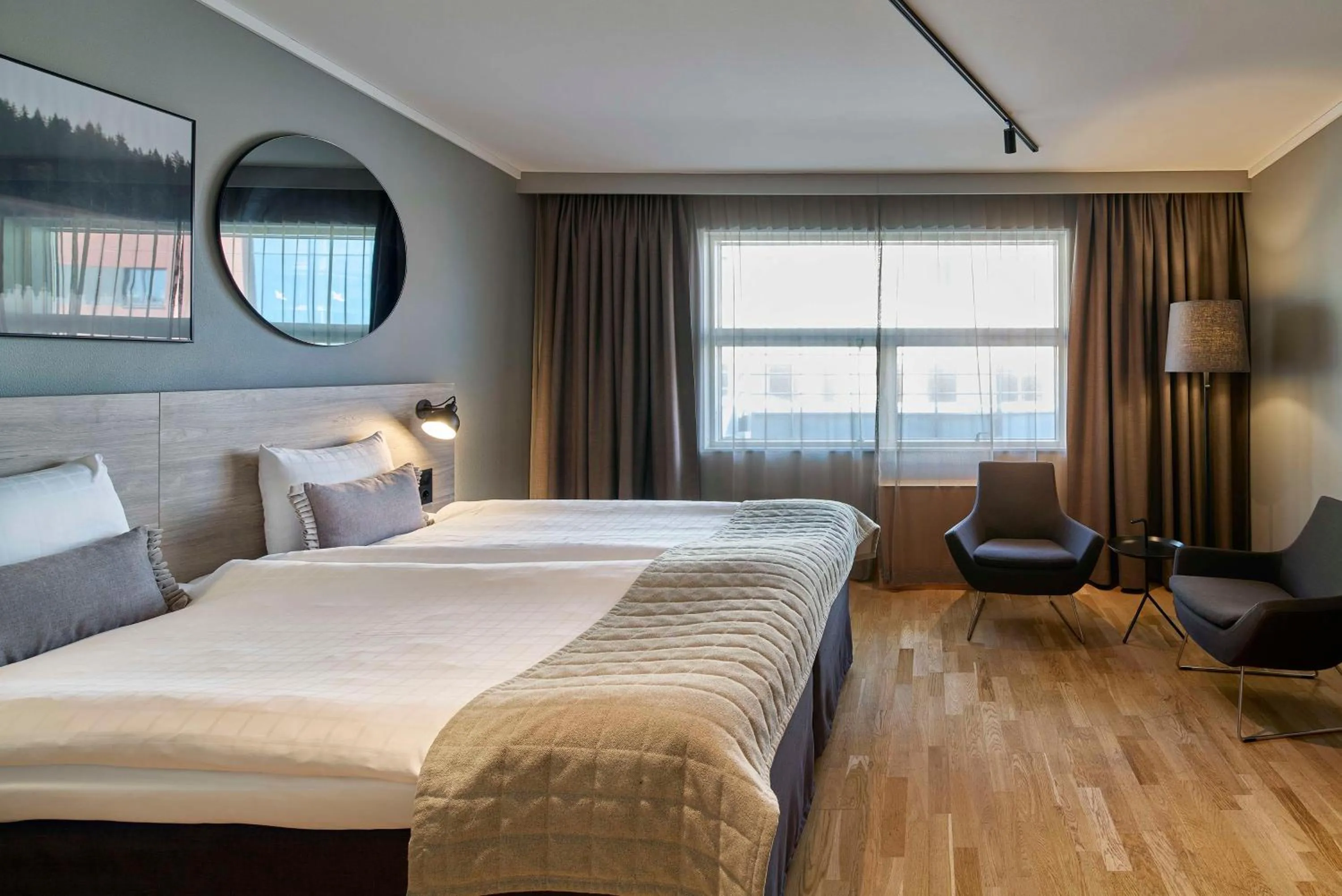 Bedroom, Bed in Scandic Mölndal