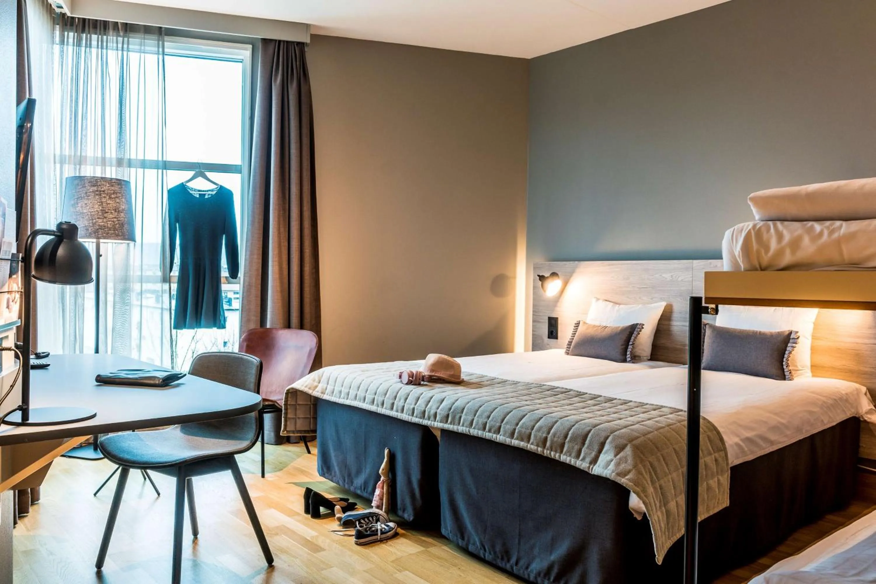 Bedroom, Bed in Scandic Mölndal