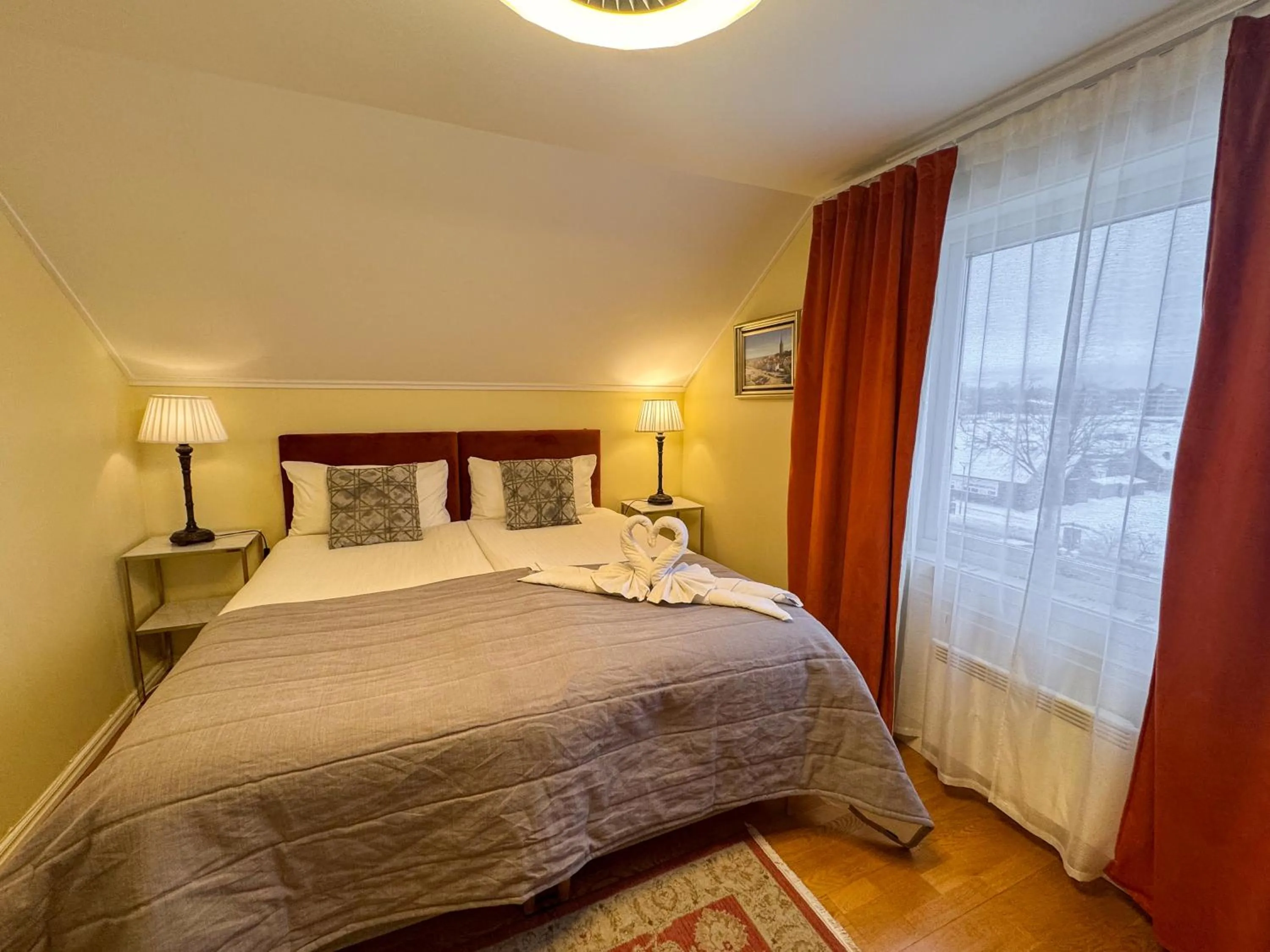 Bed in Vänerport Lakefront Hotell