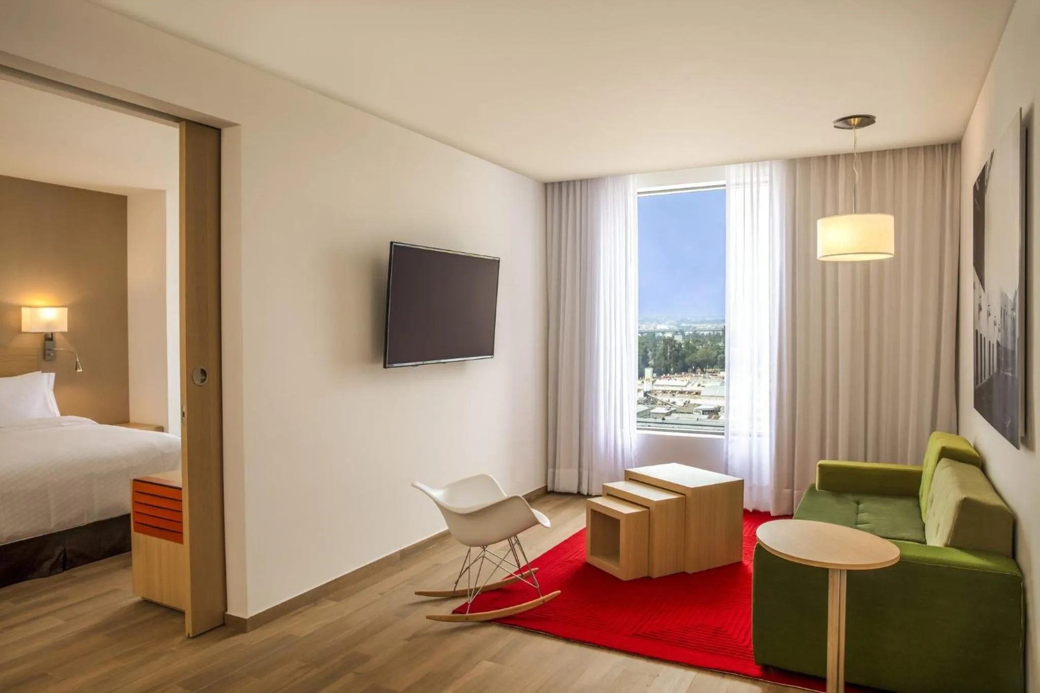 Photo of the whole room, Bed in Fiesta Inn Parque Puebla