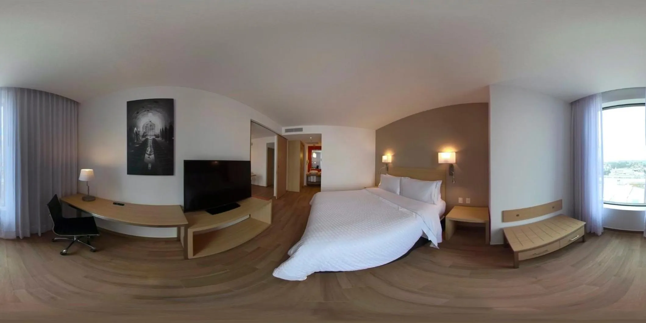 Photo of the whole room, Bed in Fiesta Inn Parque Puebla