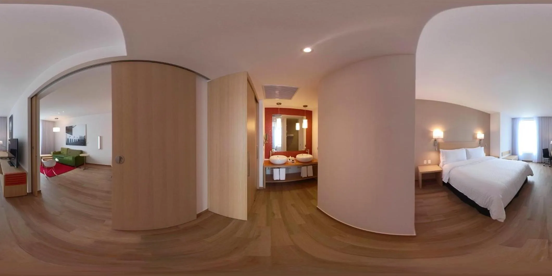 Photo of the whole room, Bed in Fiesta Inn Parque Puebla