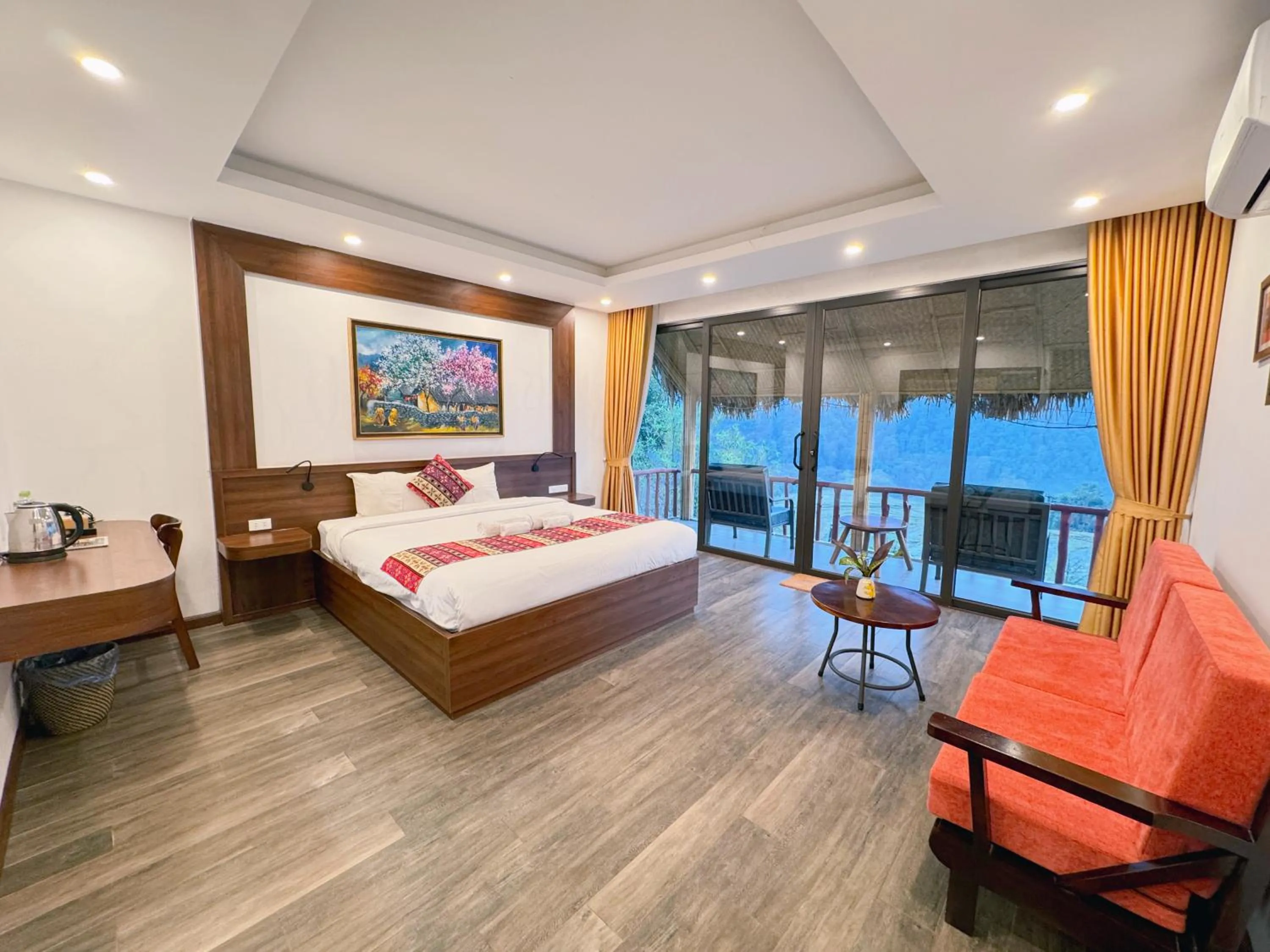 Bed in Sapa Eco Villas & Spa