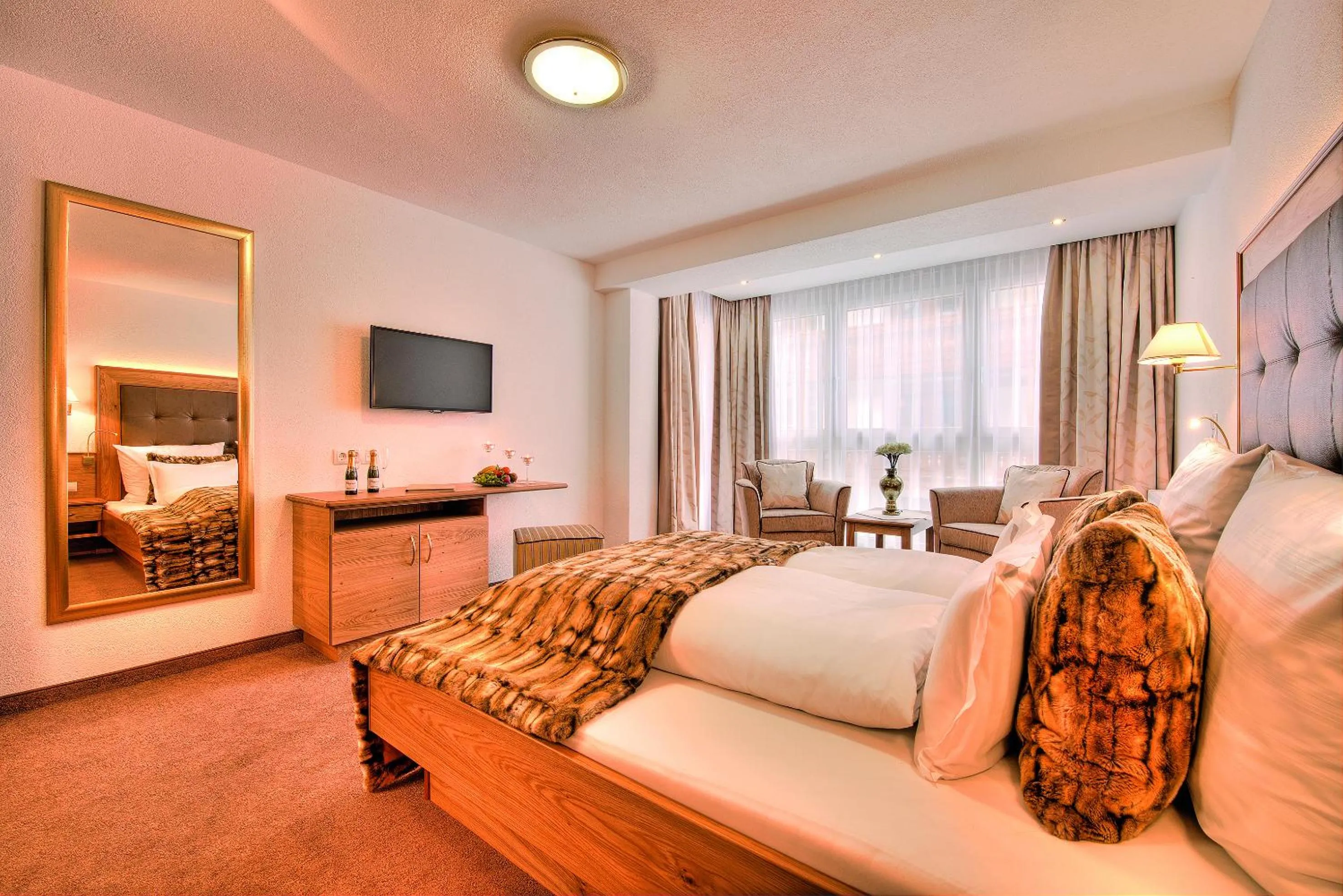 Bedroom, Bed in Hotel Garni Urezza