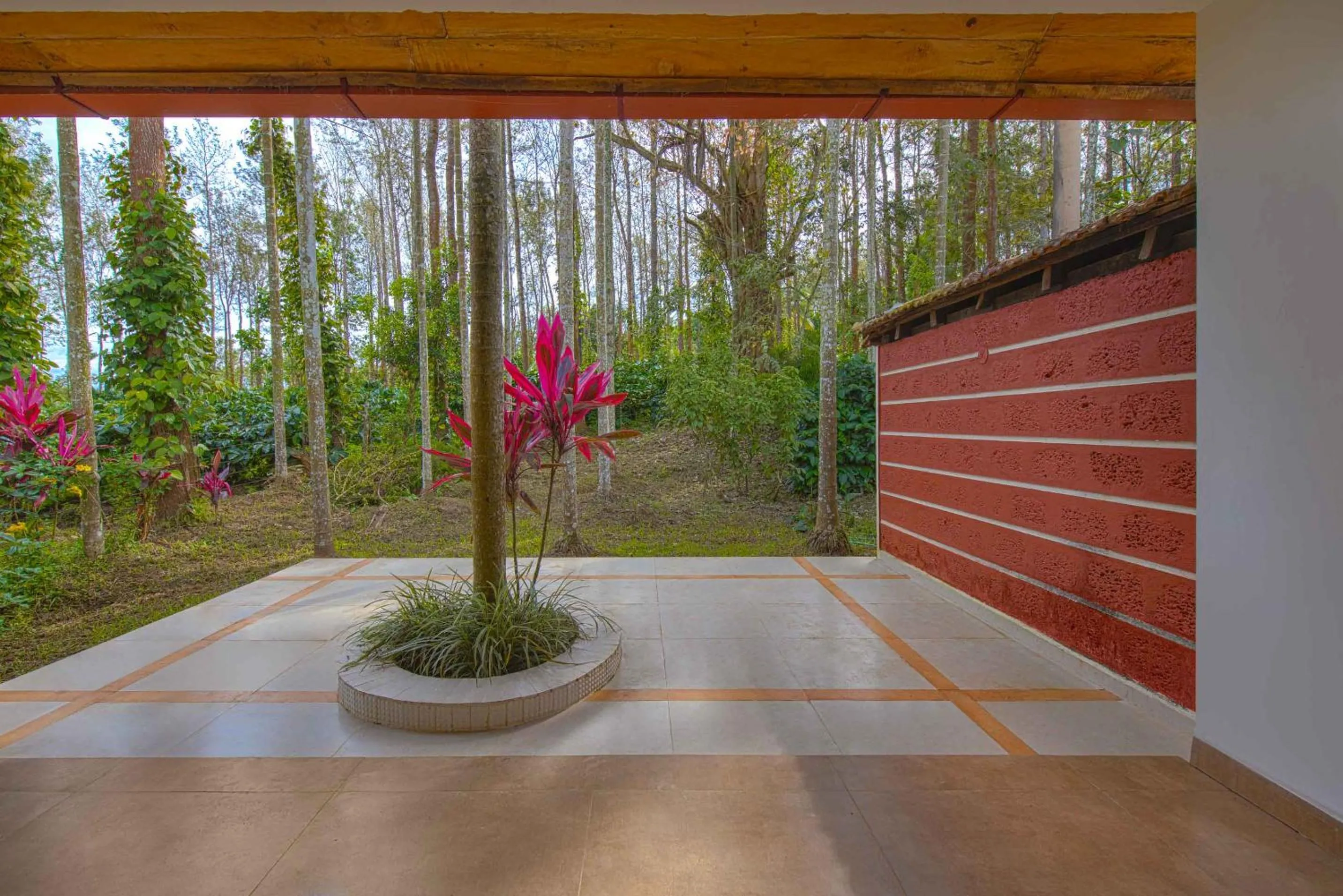 Garden view in StayVista at Tall Silver with Infinity Pool & Breakfast -2BR