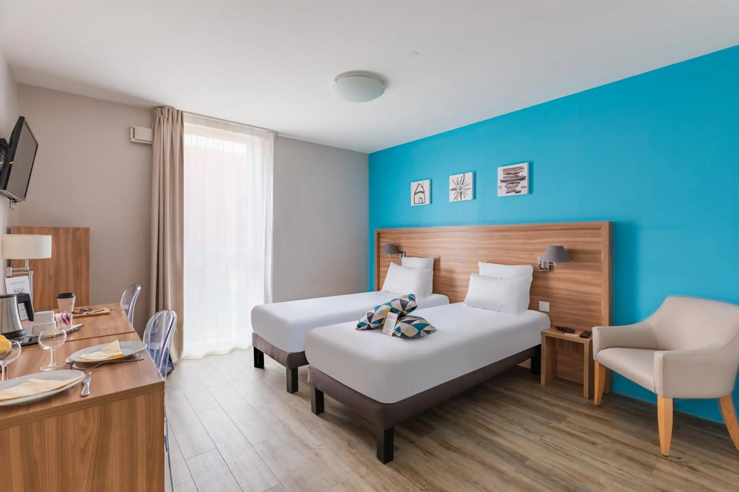 Bed in Appart’City Confort Vannes Bed in Appart’City Confort Vannes