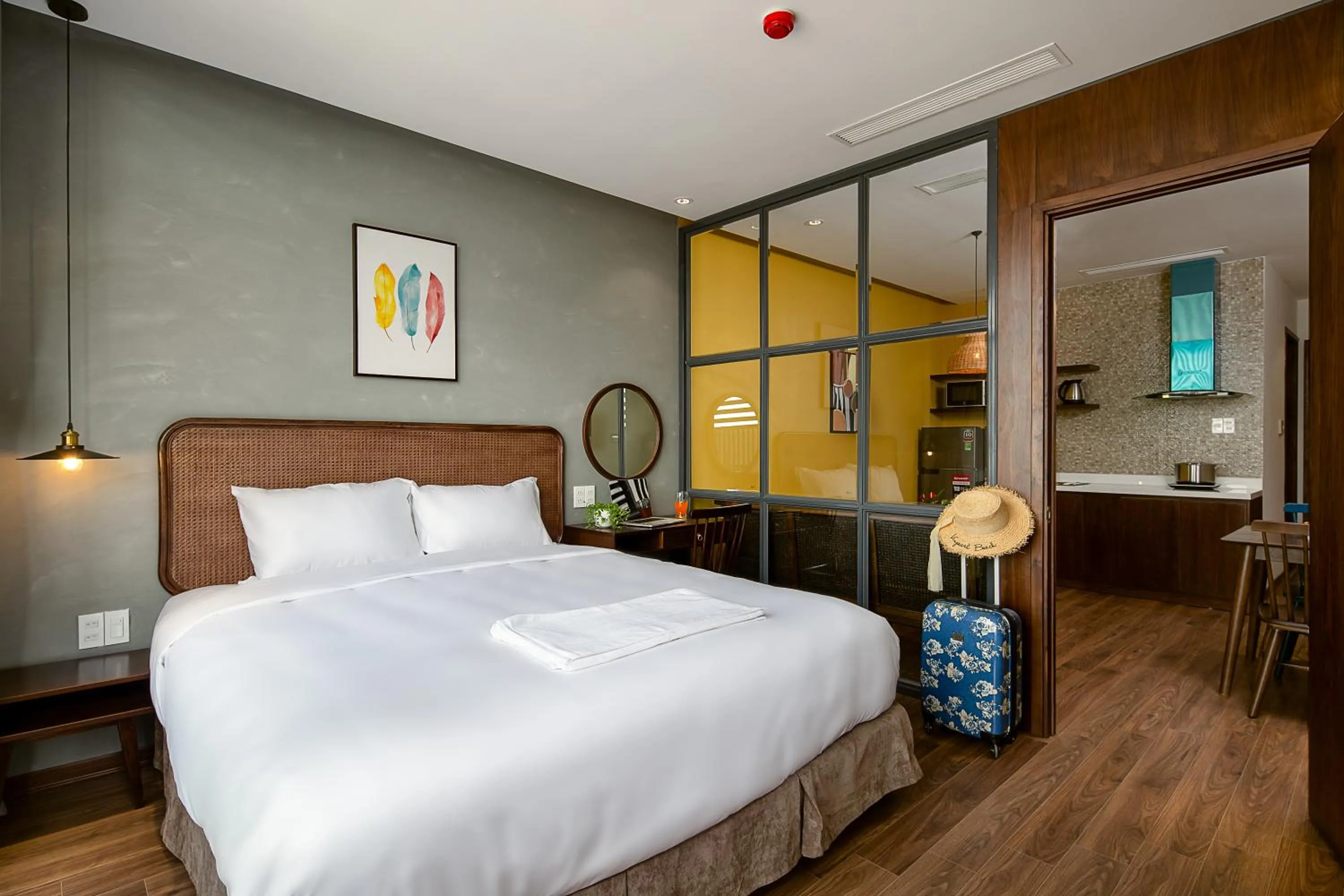 Bed in Tropical House Apartment Da Nang