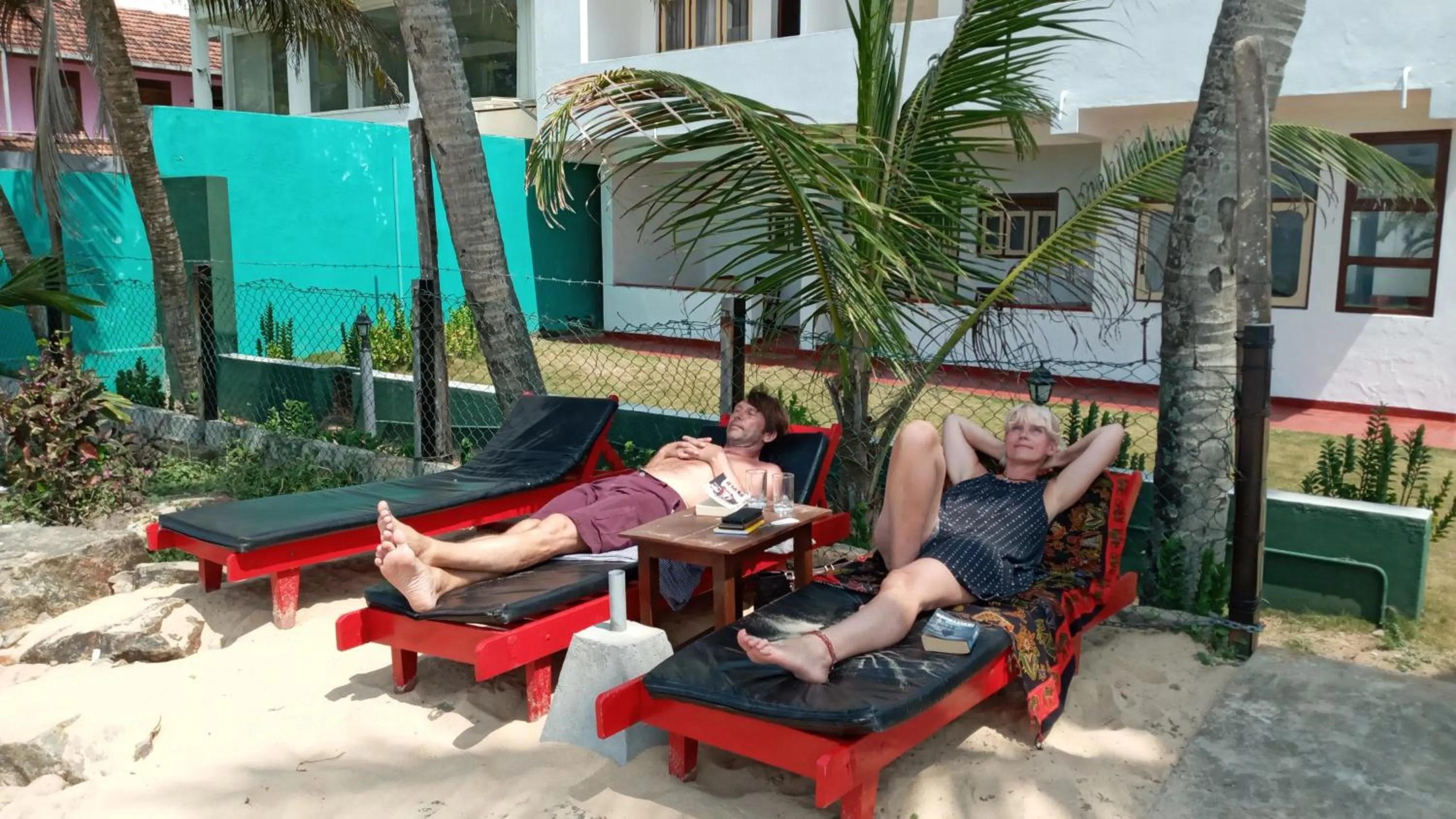 group of guests in New SeaSide Inn Hikkaduwa