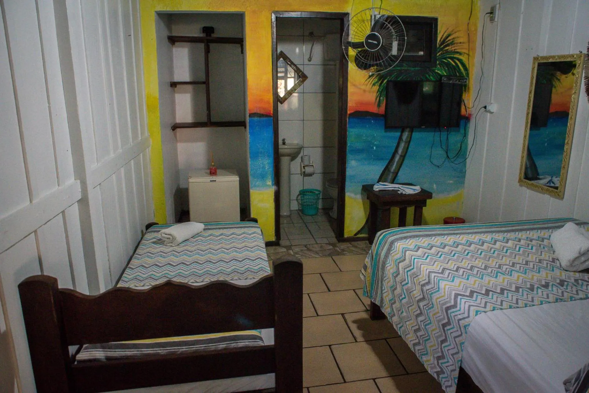 Bed in Pousada Recanto Tropical