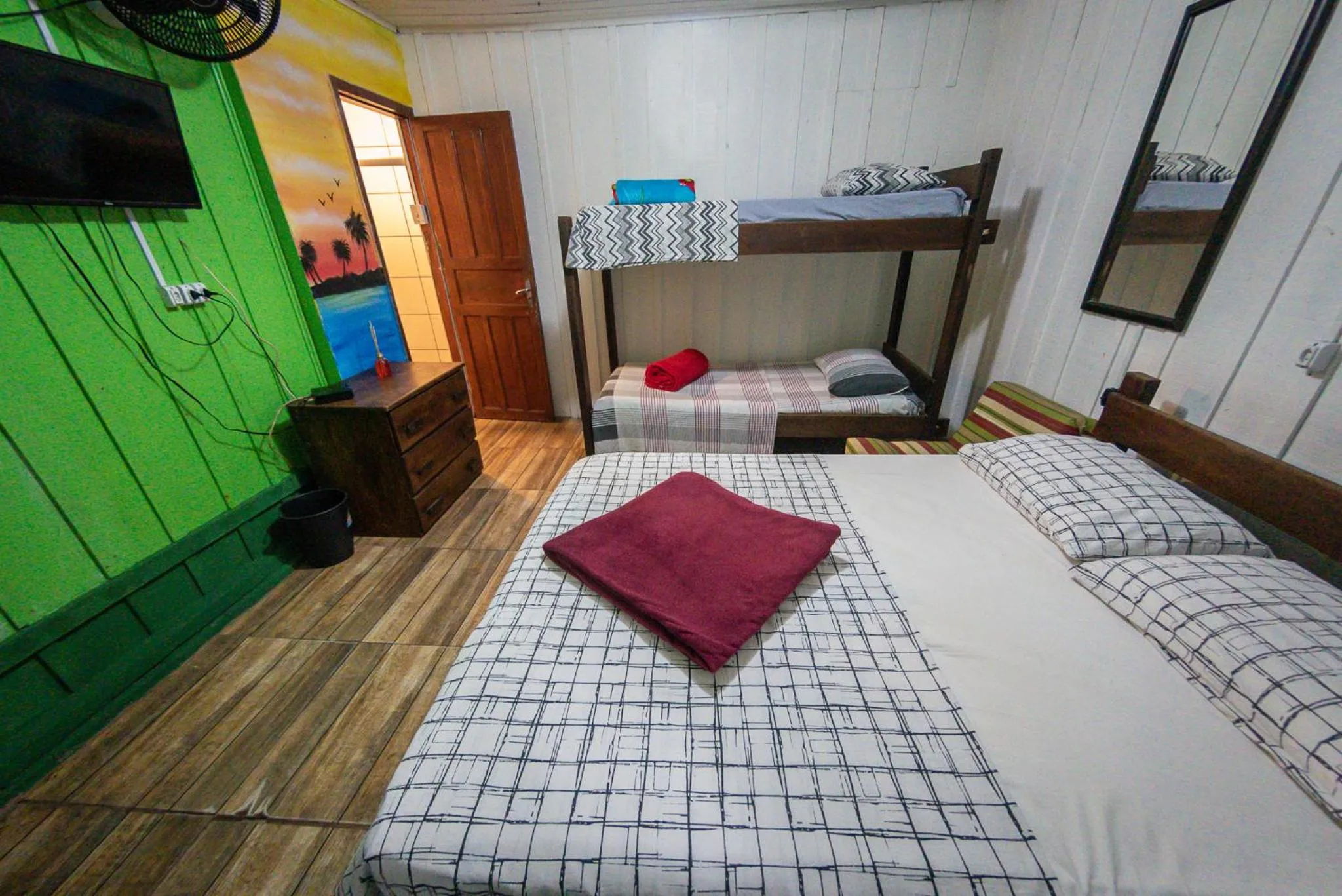 Bed in Pousada Recanto Tropical