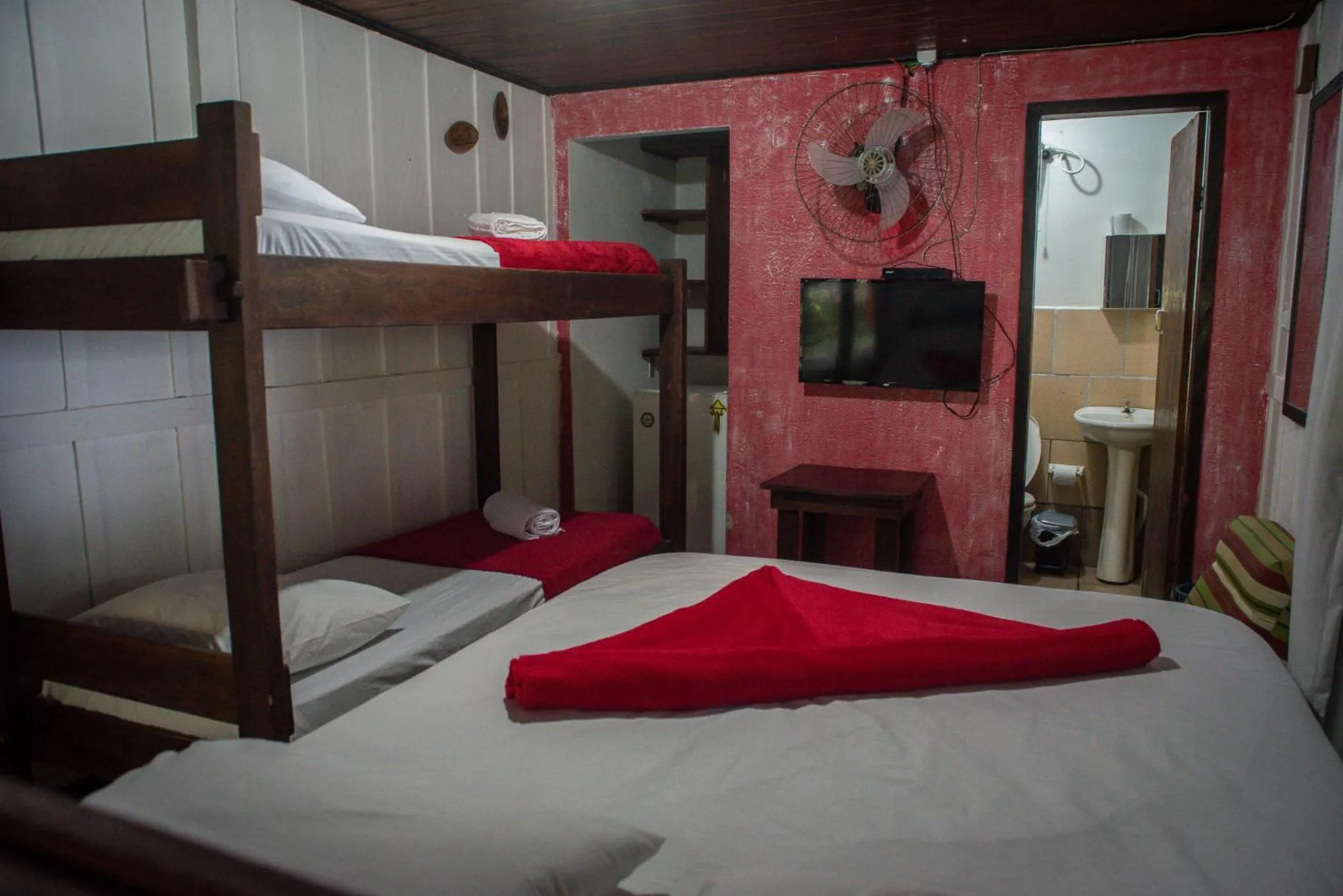 Bed in Pousada Recanto Tropical