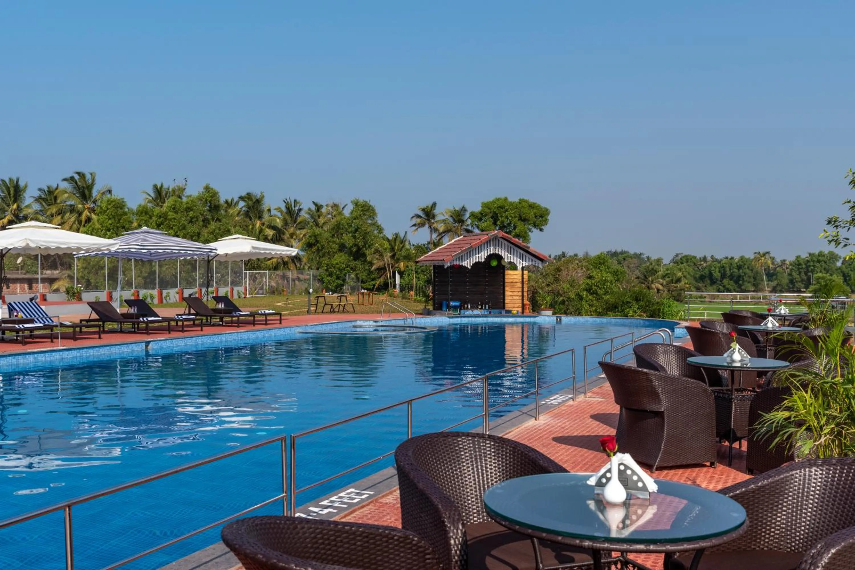 Pool view in Salcete Beach Resort