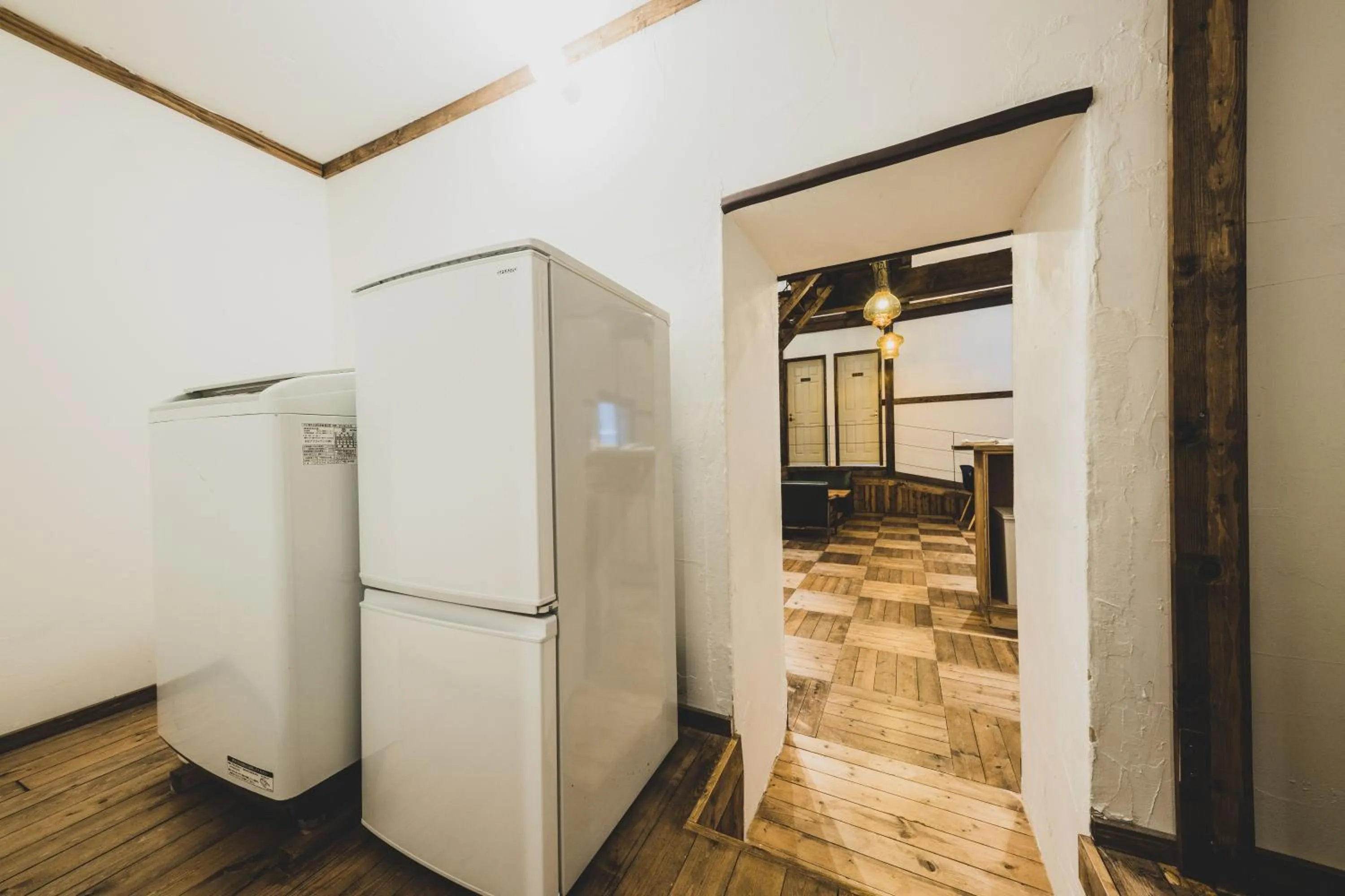 Communal kitchen in Otaru Tap Room & Hostel