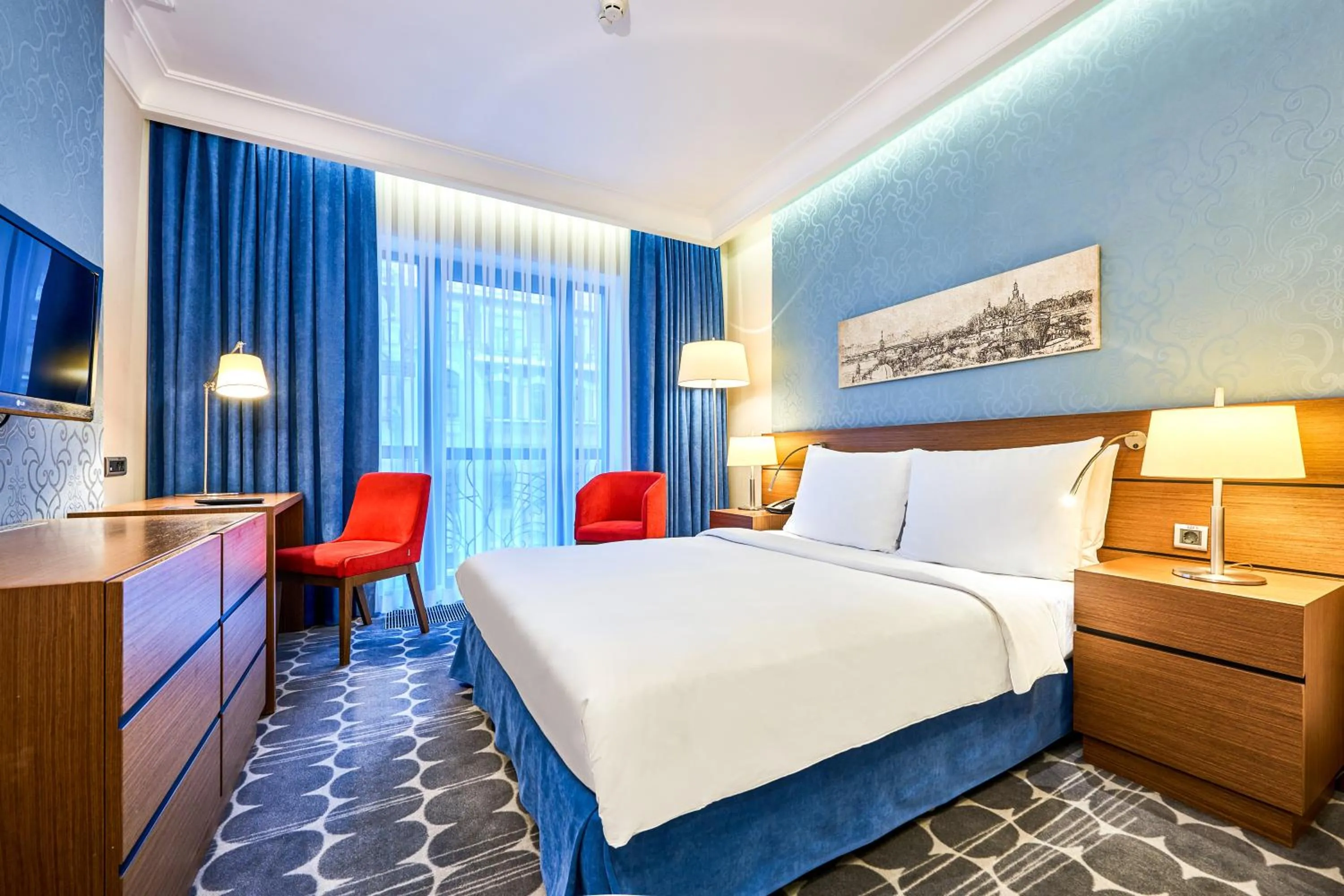 Photo of the whole room, Bed in Radisson Blu Hotel, Kyiv Podil City Centre