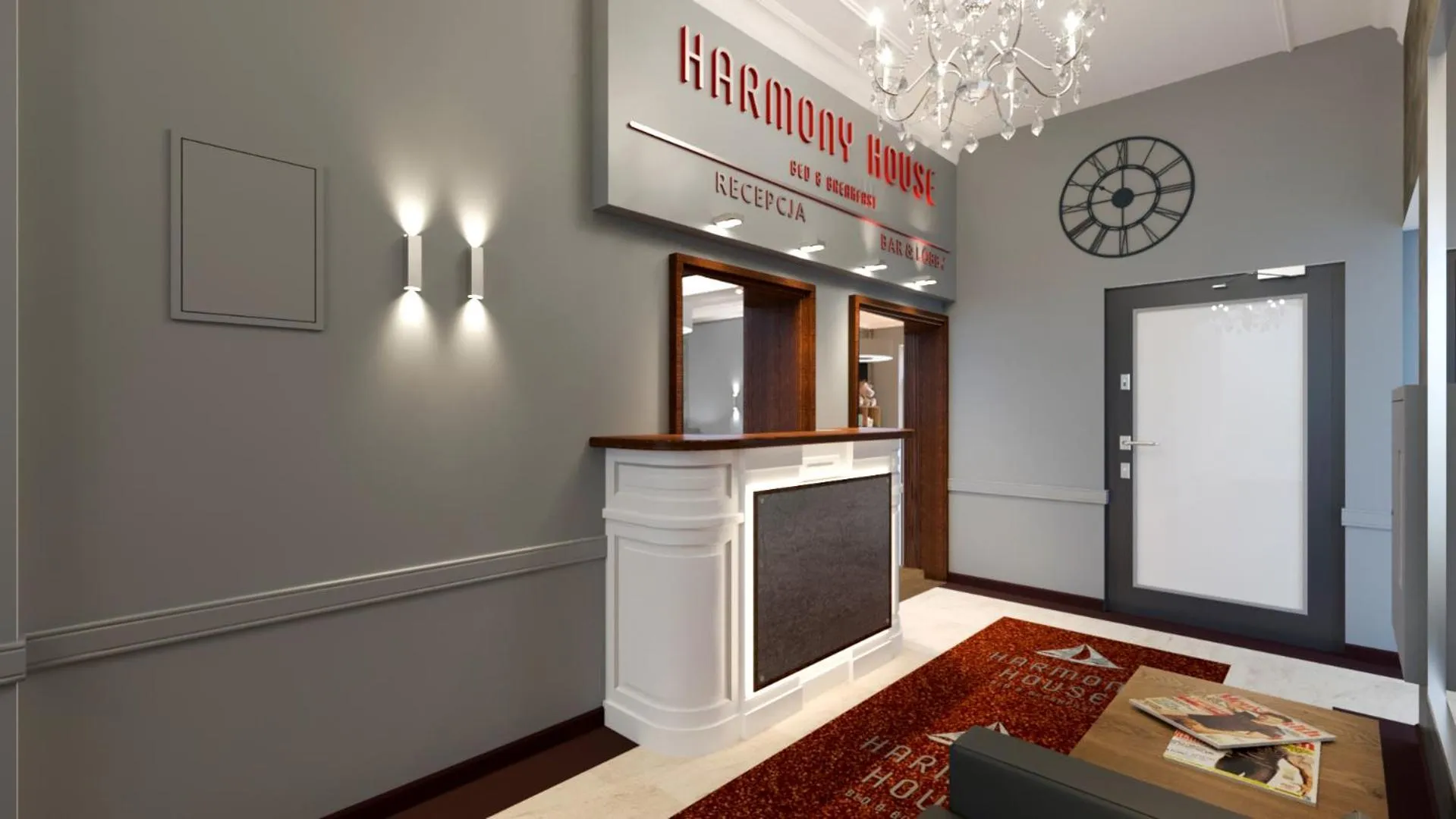 Lobby or reception in Harmony House