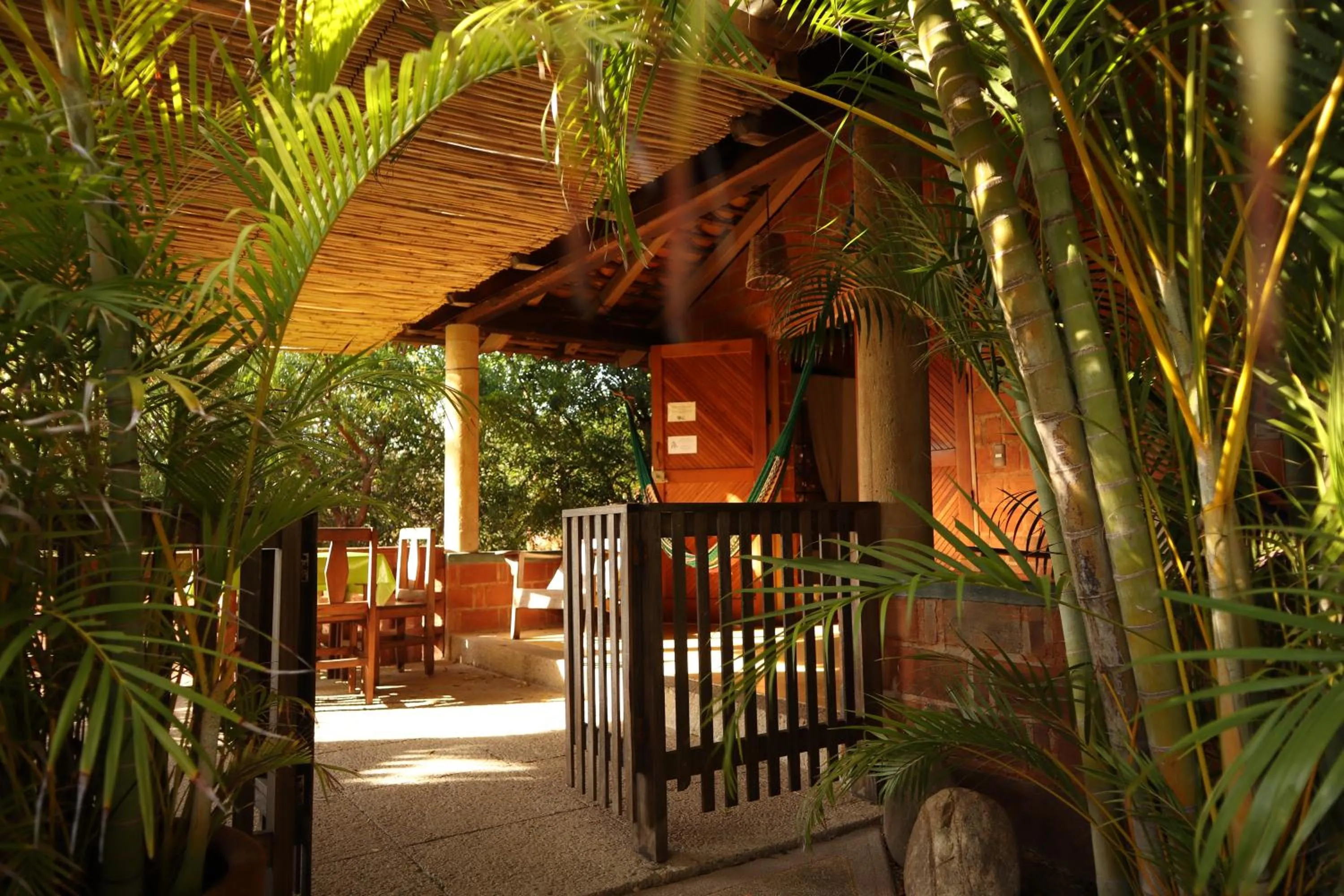 Deluxe Double or Twin Room with Garden View in LA LOMA LINDA, Bungalows, Yoga and Feldenkrais, STARLINK INTERNET