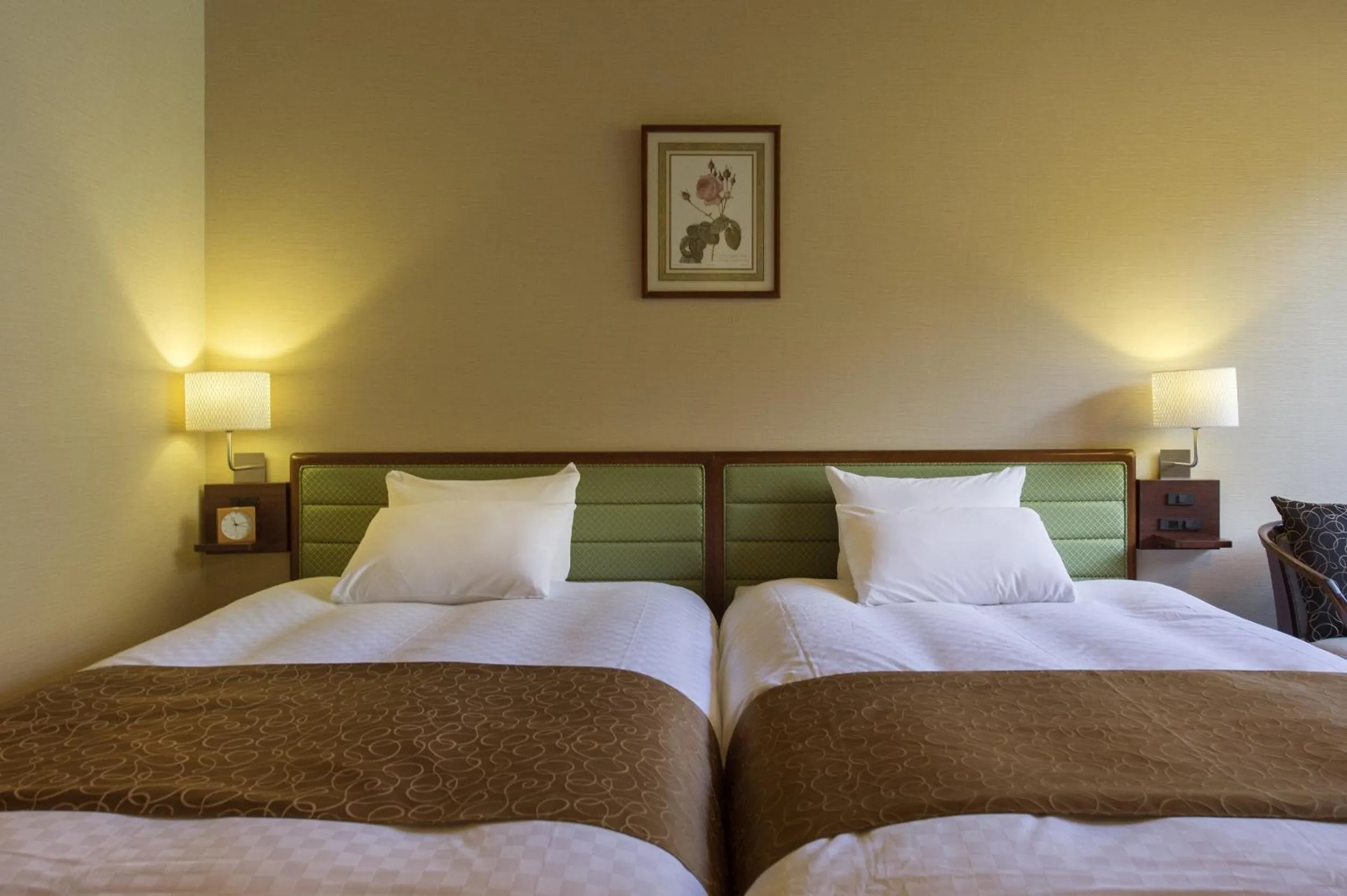 Bed in Takayama Wan Wan Paradise Hotel & Cottage