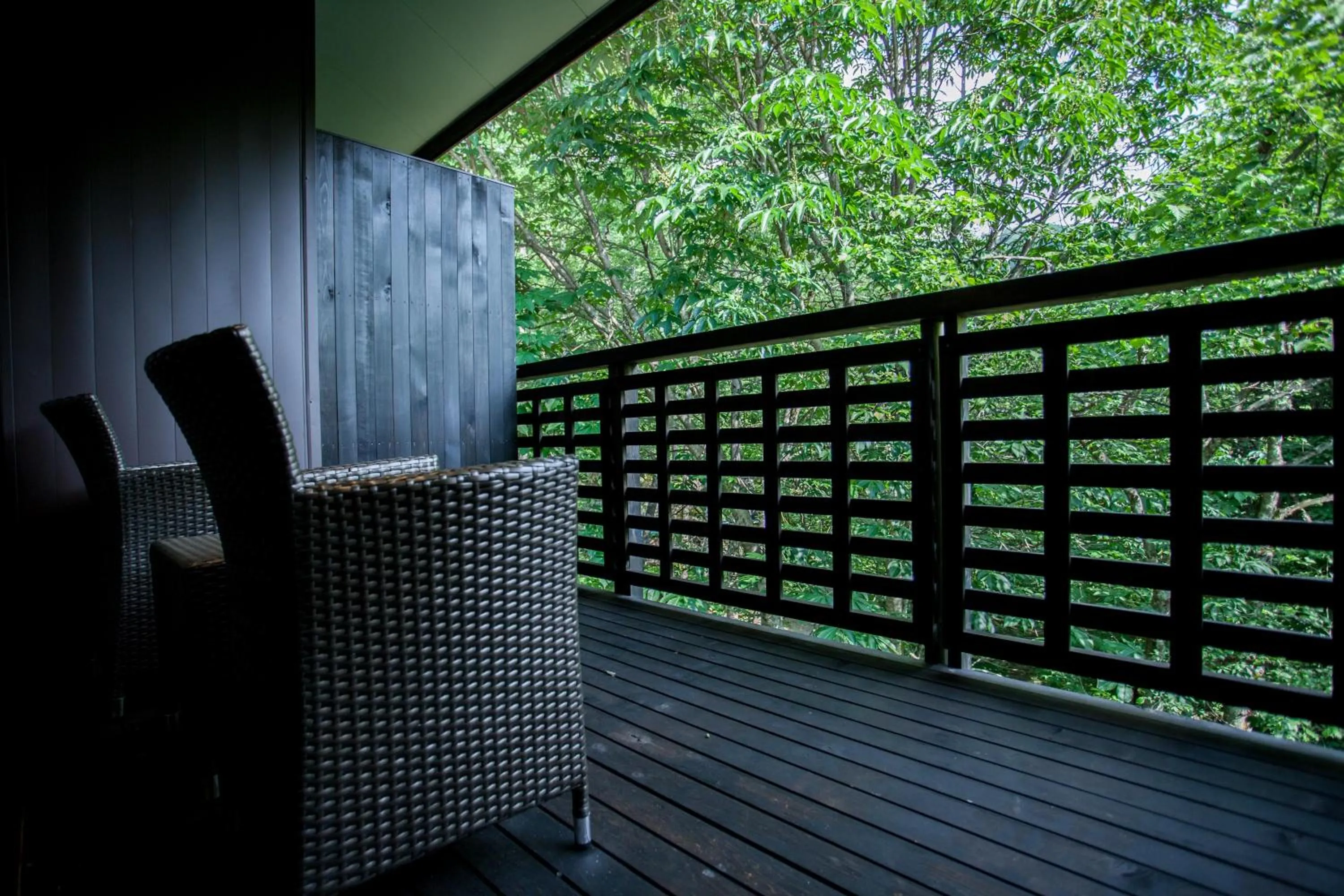 Balcony/Terrace in Takayama Wan Wan Paradise Hotel & Cottage