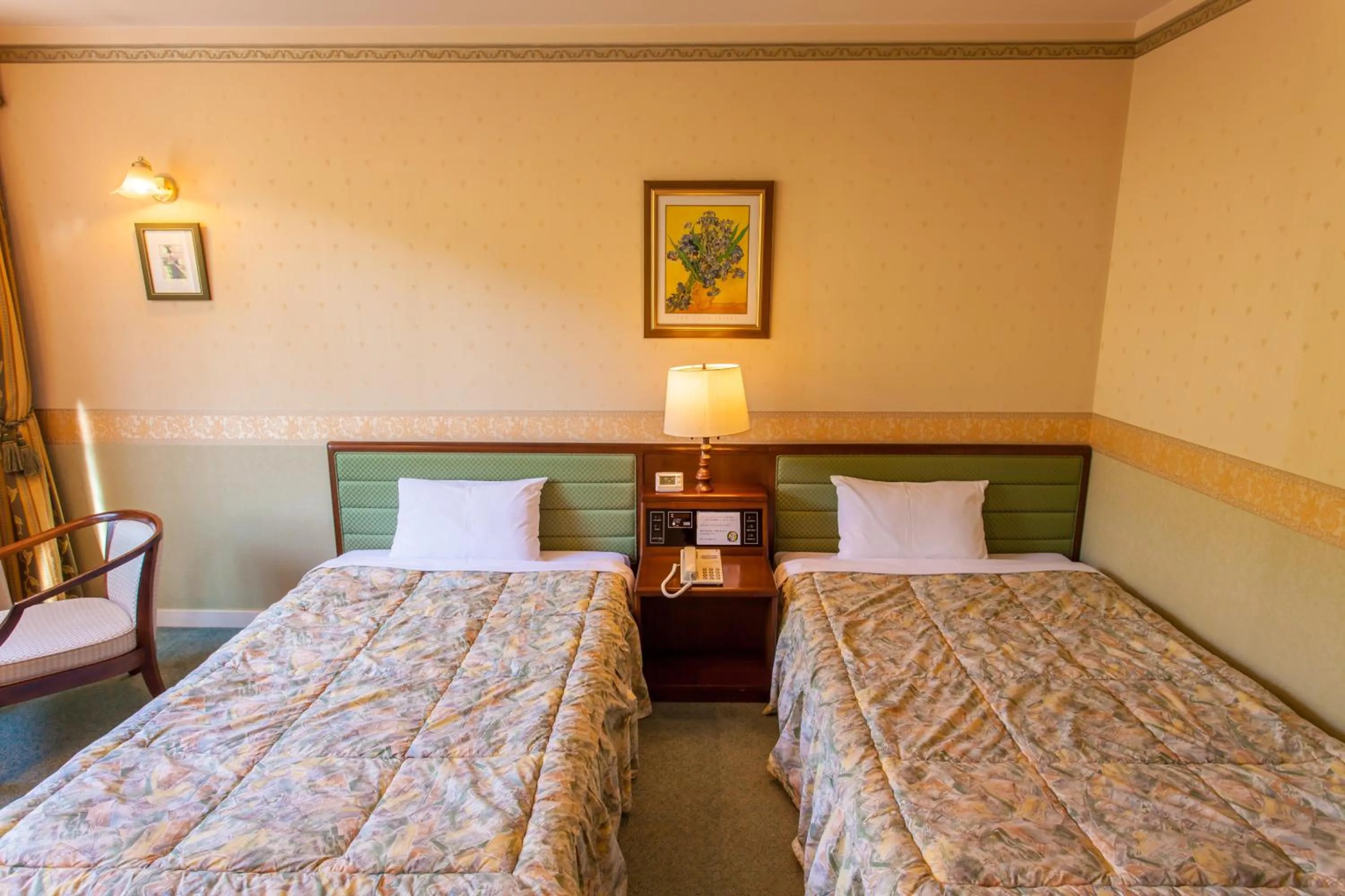 Bed in Takayama Wan Wan Paradise Hotel & Cottage