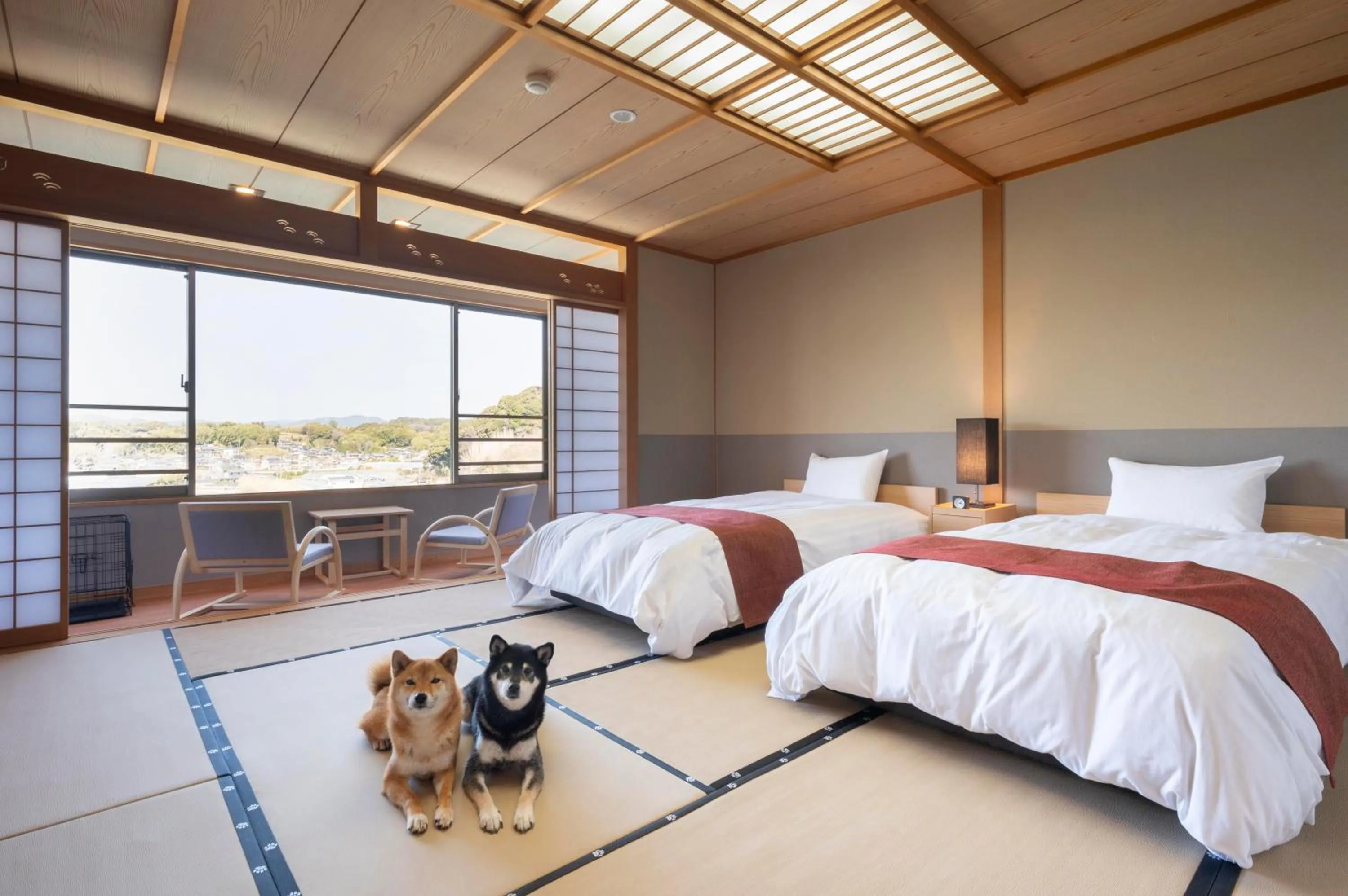 pet friendly, Bed in Hamanako Wan Wan Paradise Hotel