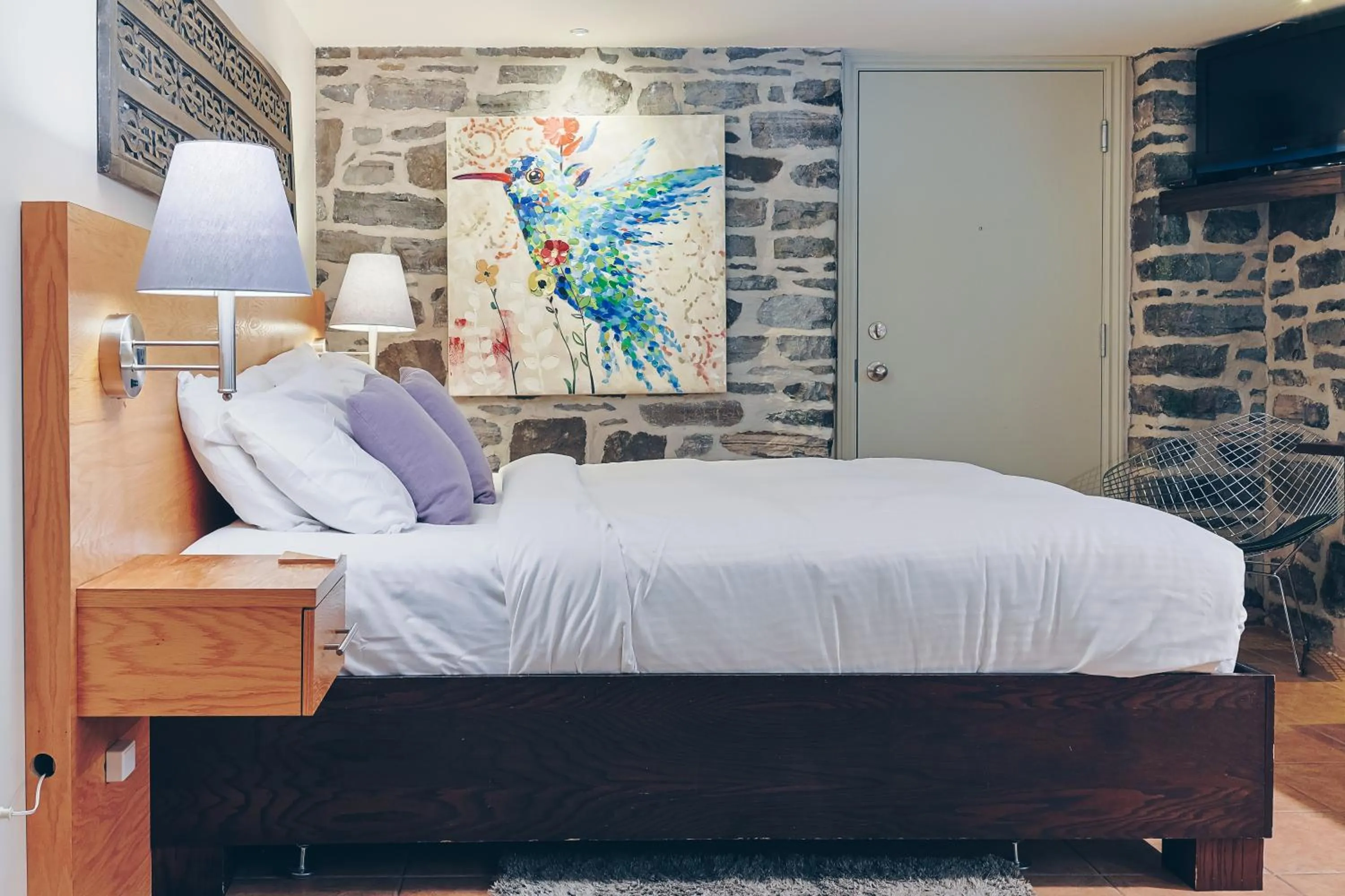 Bedroom, Bed in Auberge aux Deux Lions