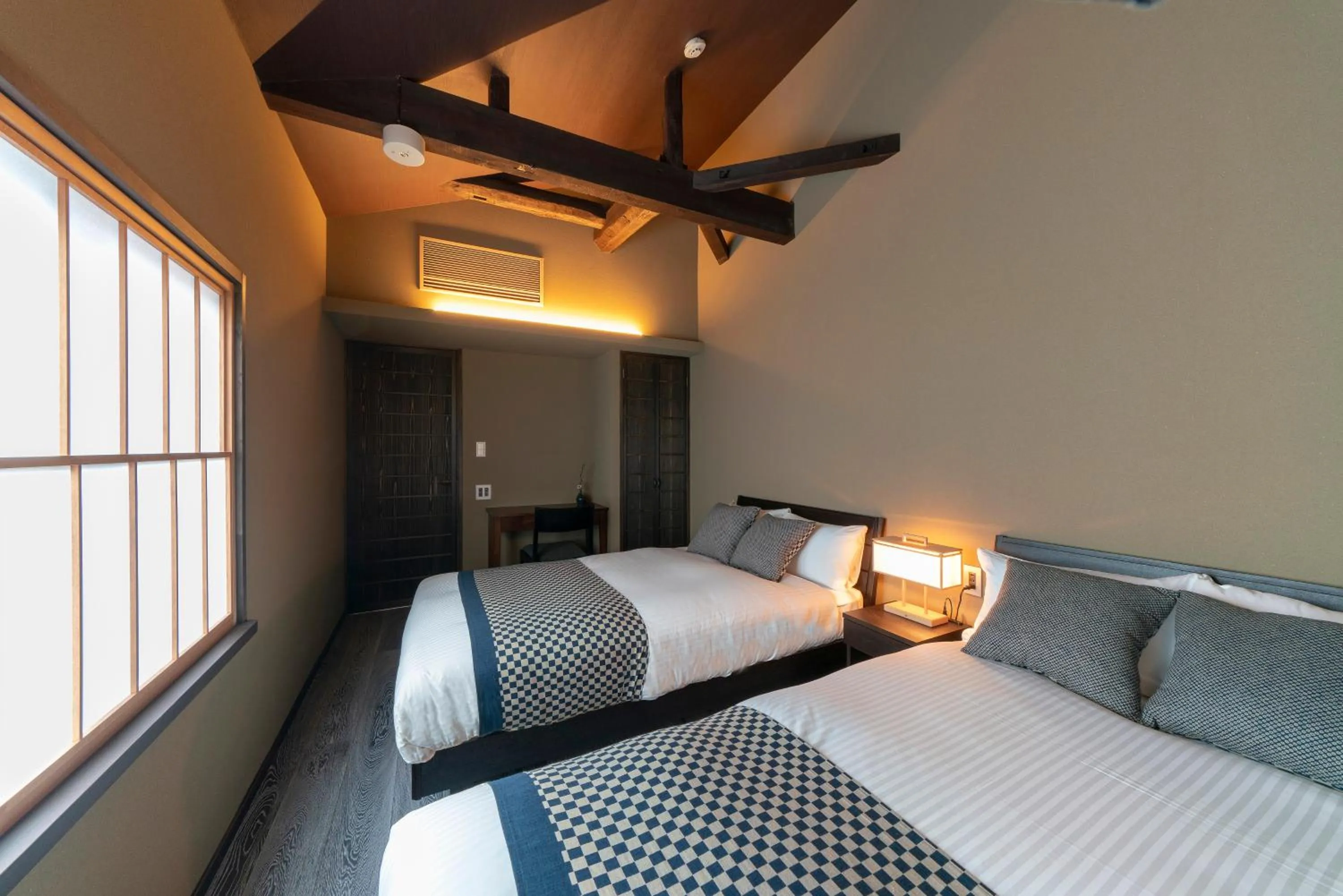 Bedroom, Bed in Ainotsuji Machiya House