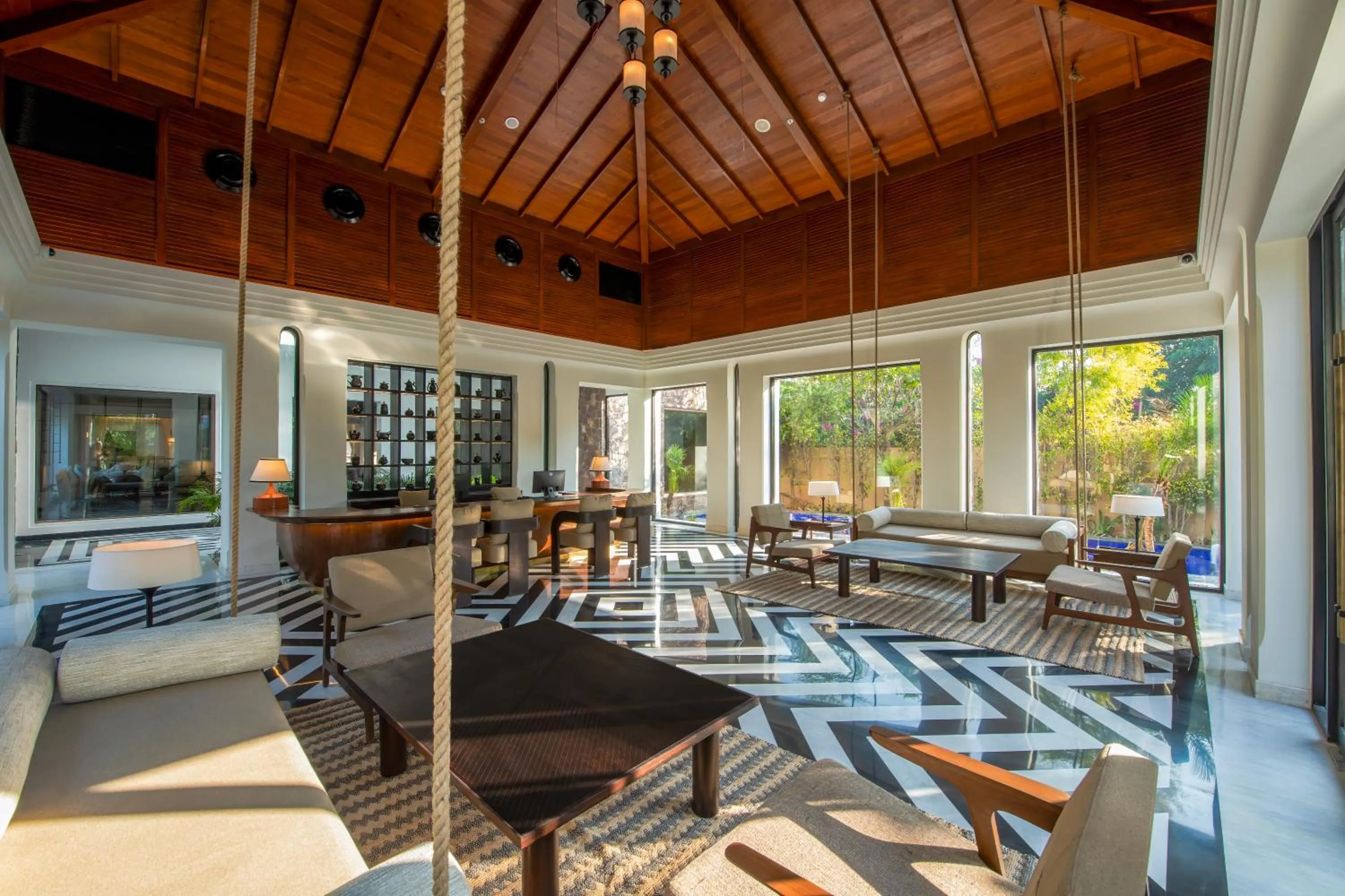 Lobby or reception in Taj Sawai,Ranthambore