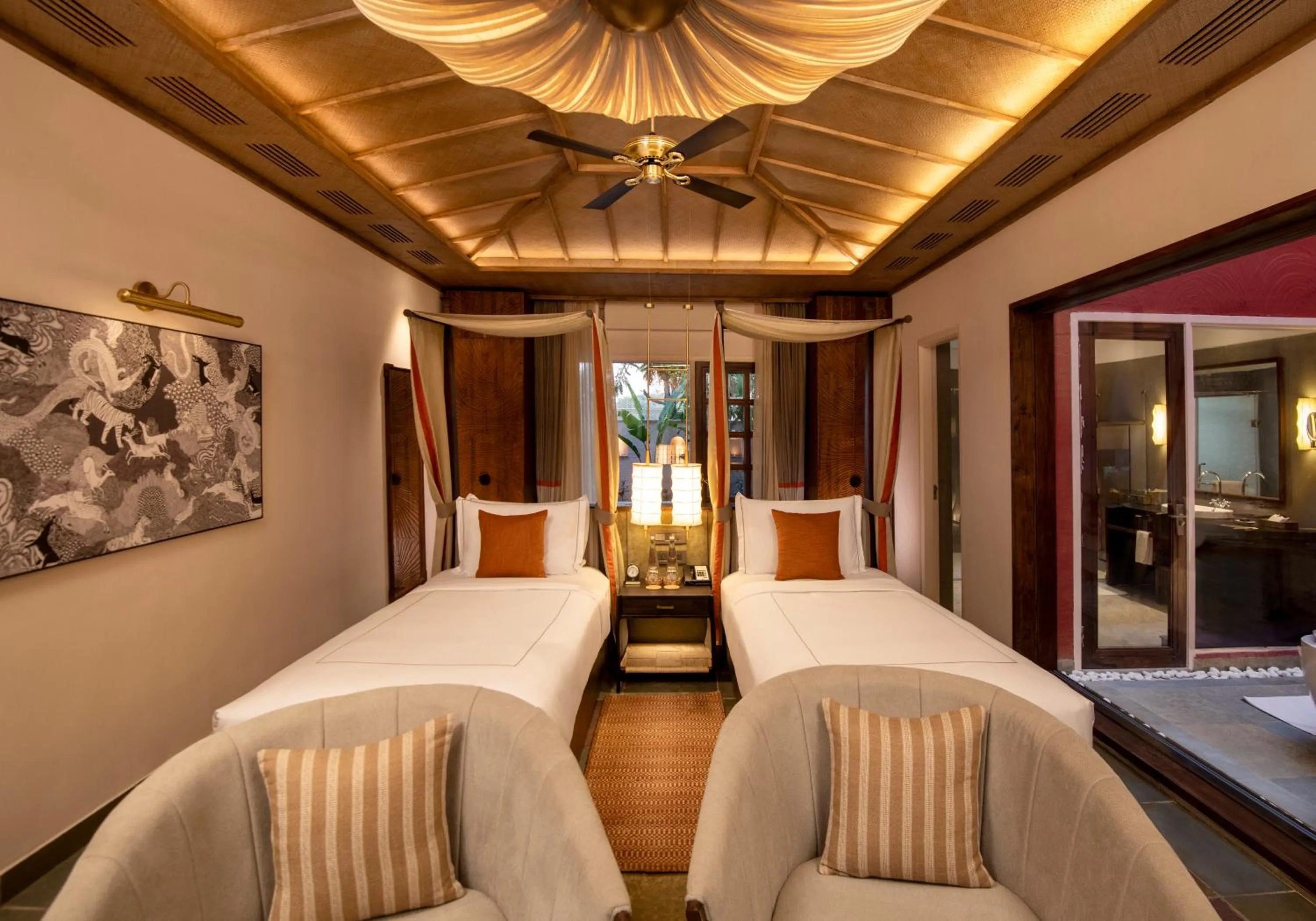 Bedroom, Bed in Taj Sawai,Ranthambore