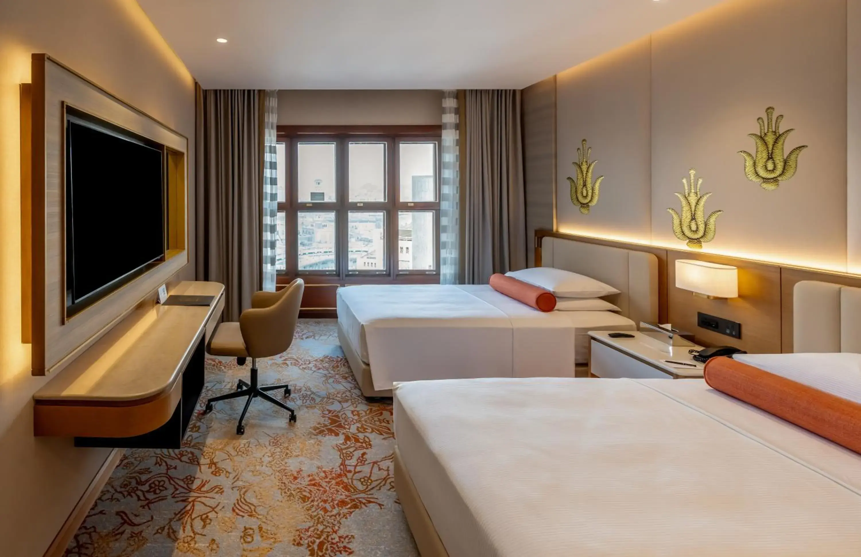 Premium Twin Room with Part Haram View in Makkah Hotel Premium Twin Room with Part Haram View in Makkah Hotel