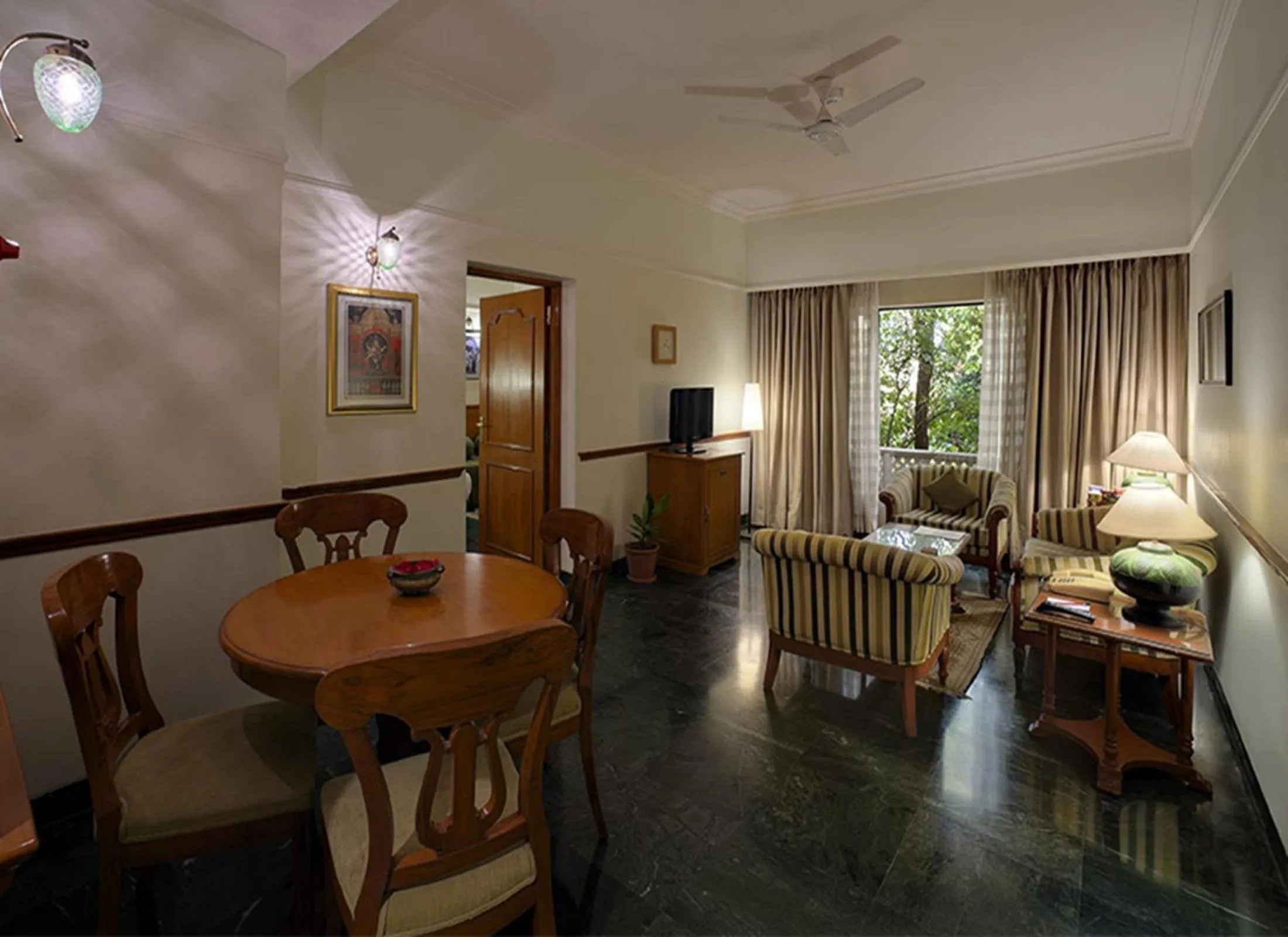 Seating area in Renest Shraddha Inn - Shirdi