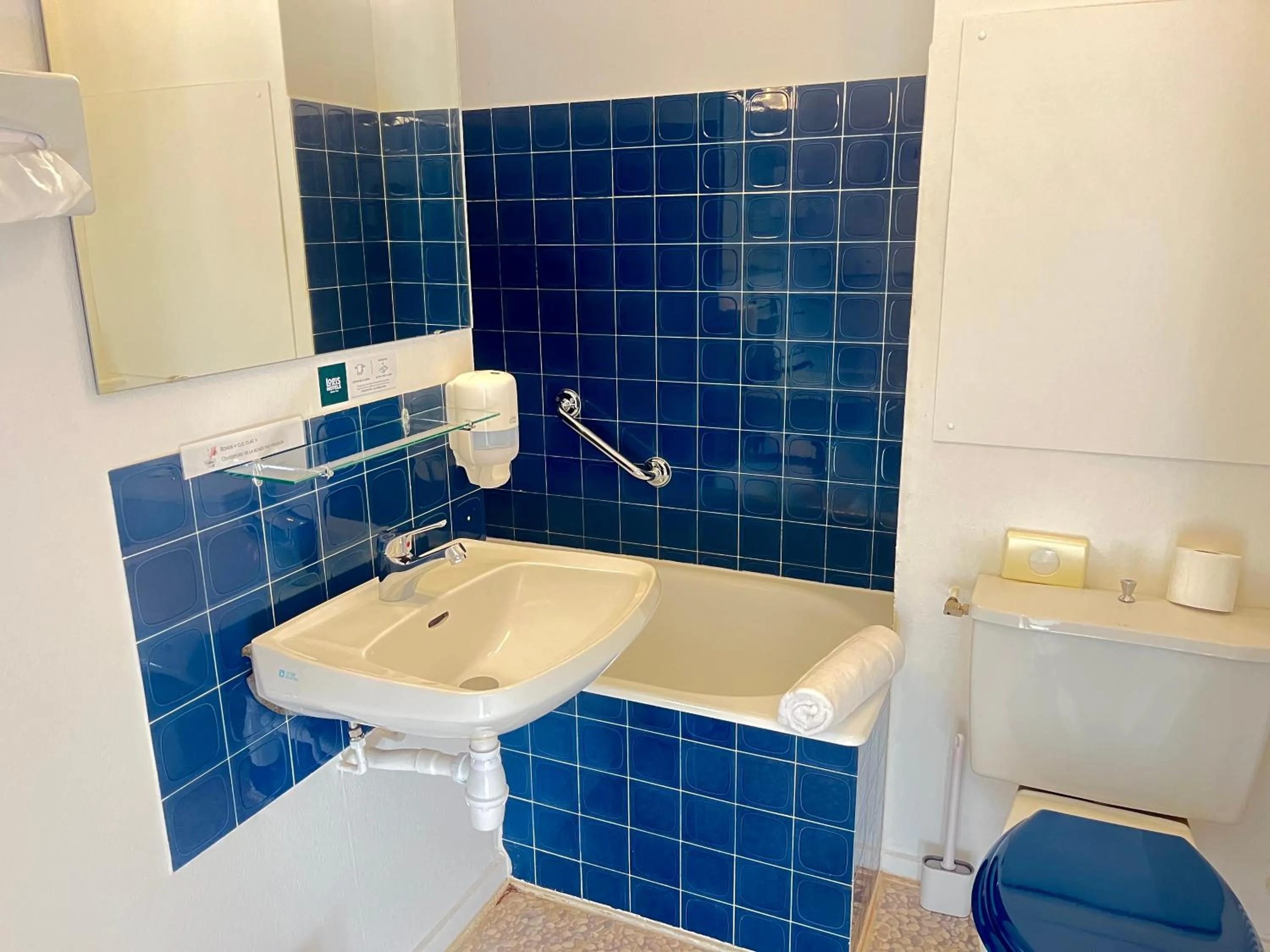 Shower in Logis Hôtel de la Bruyere