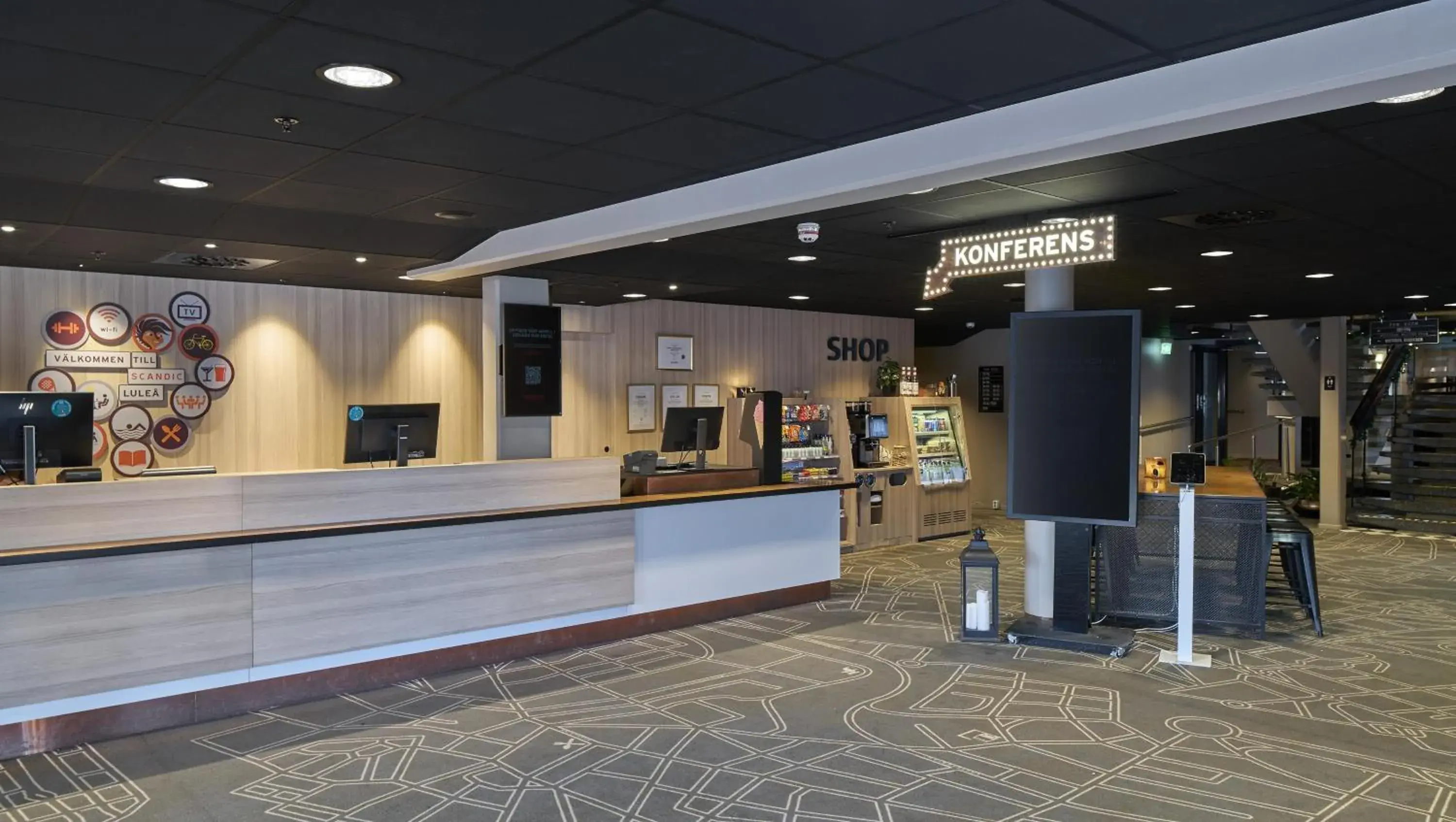 Lobby or reception in Scandic Luleå Lobby or reception in Scandic Luleå