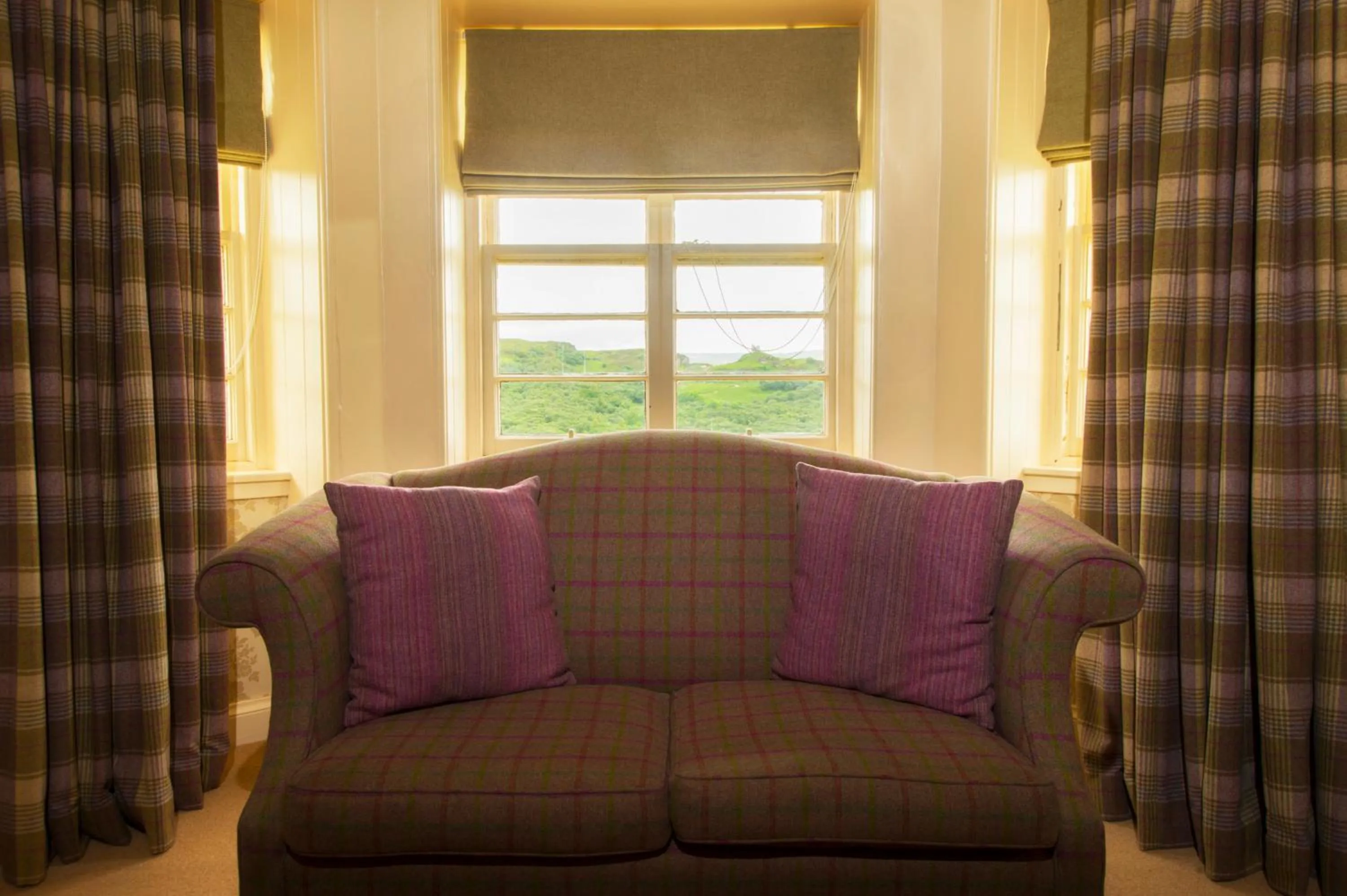 Seating area in The Tongue Hotel, by Highland Coast Hotels
