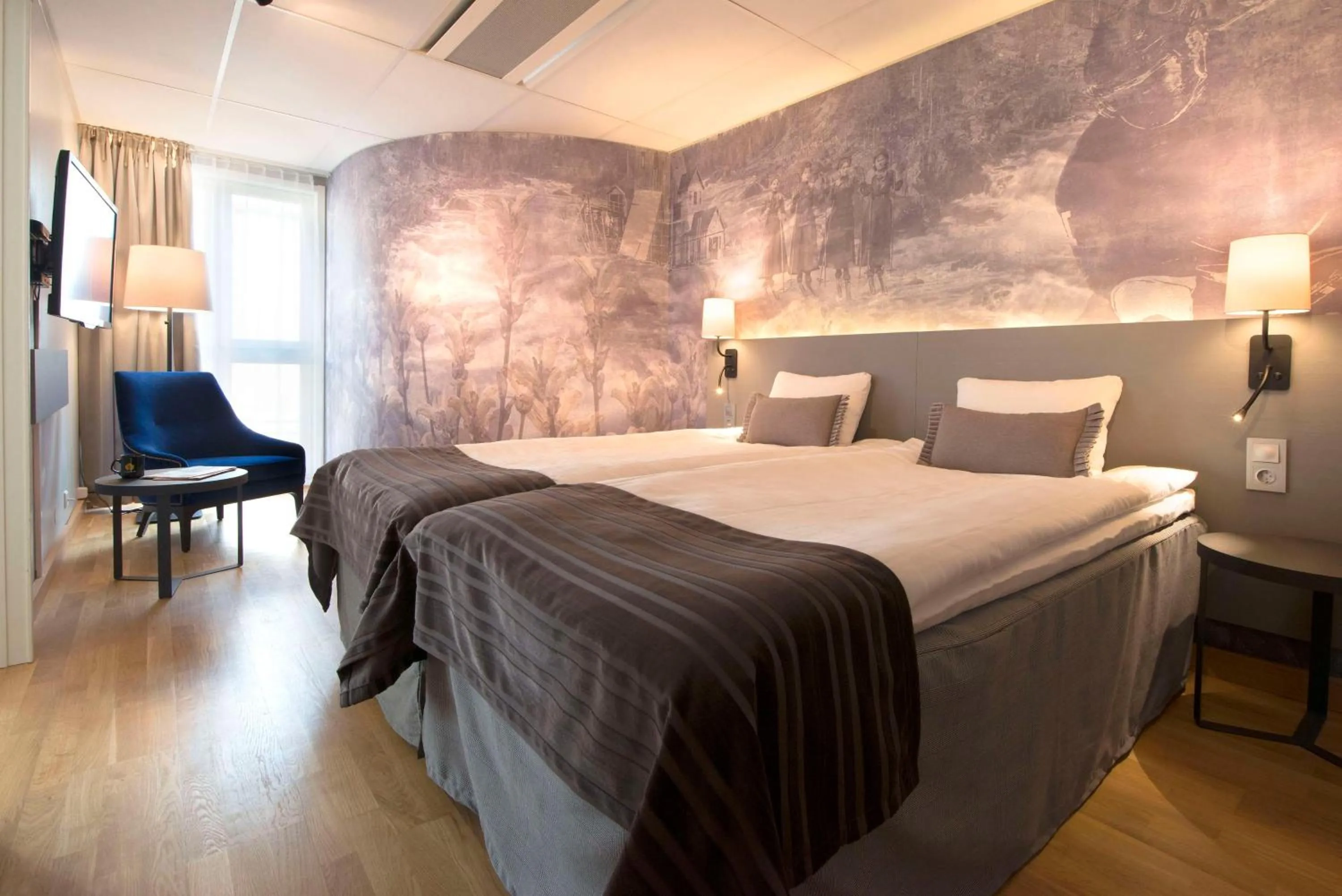 Bedroom, Bed in Scandic Skellefteå