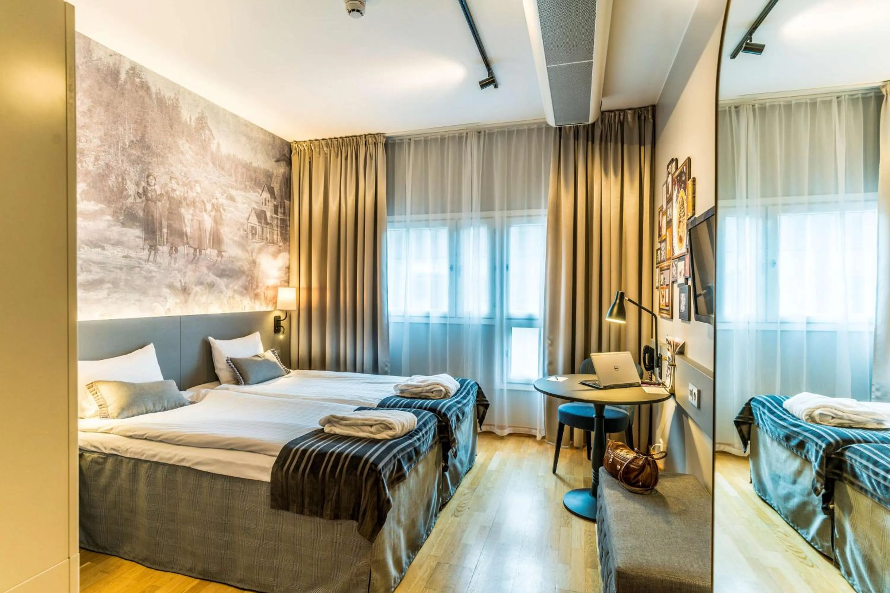 Bedroom, Bed in Scandic Skellefteå