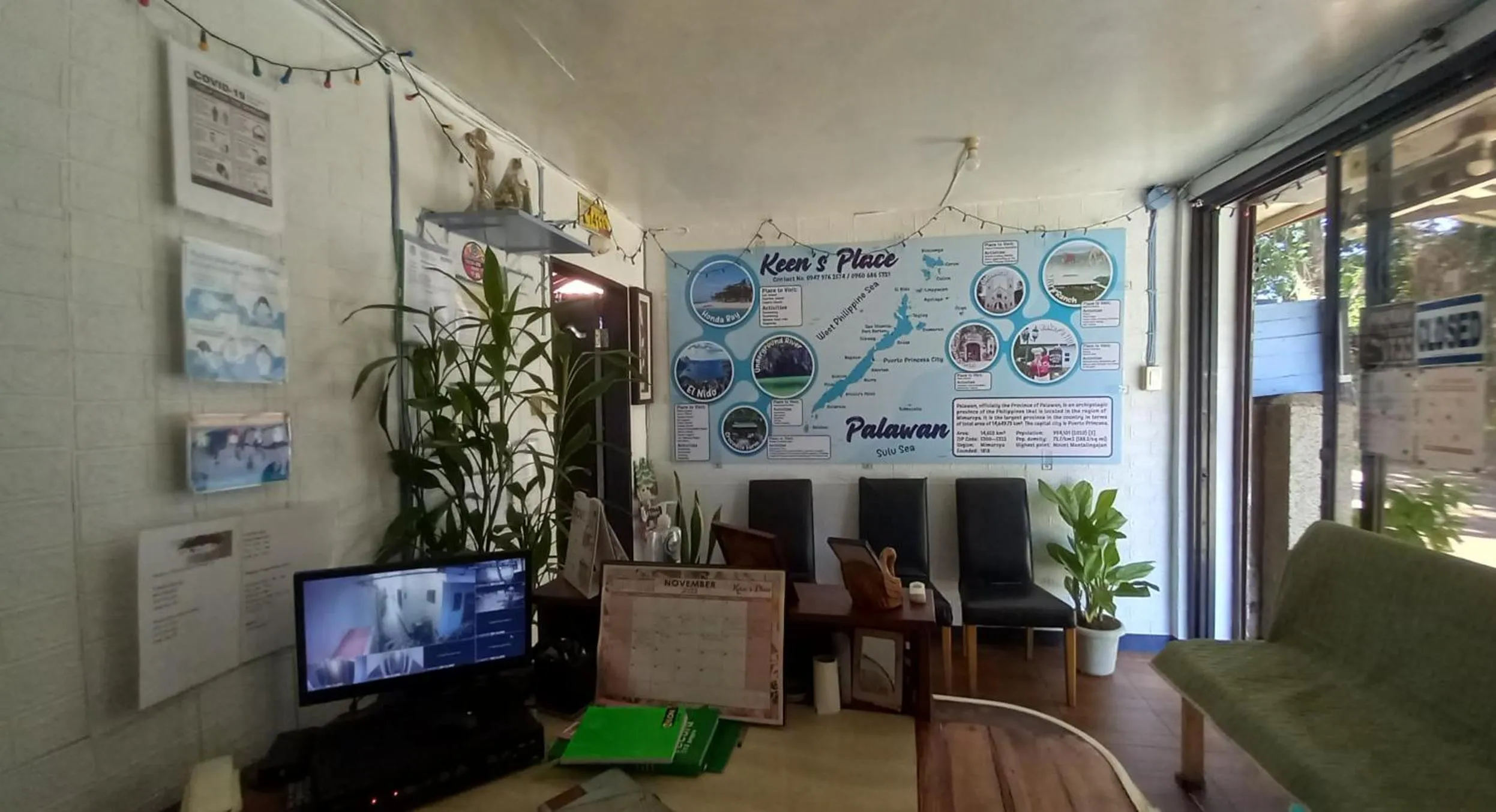 Seating area in Keen's Place